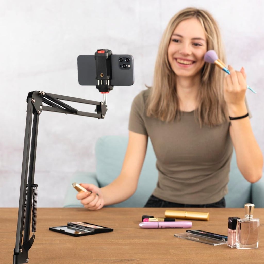 Hama Fotohalter »Flexibler Gelenkarm "700", ¼", max. 70 cm, mit Tischklemme«