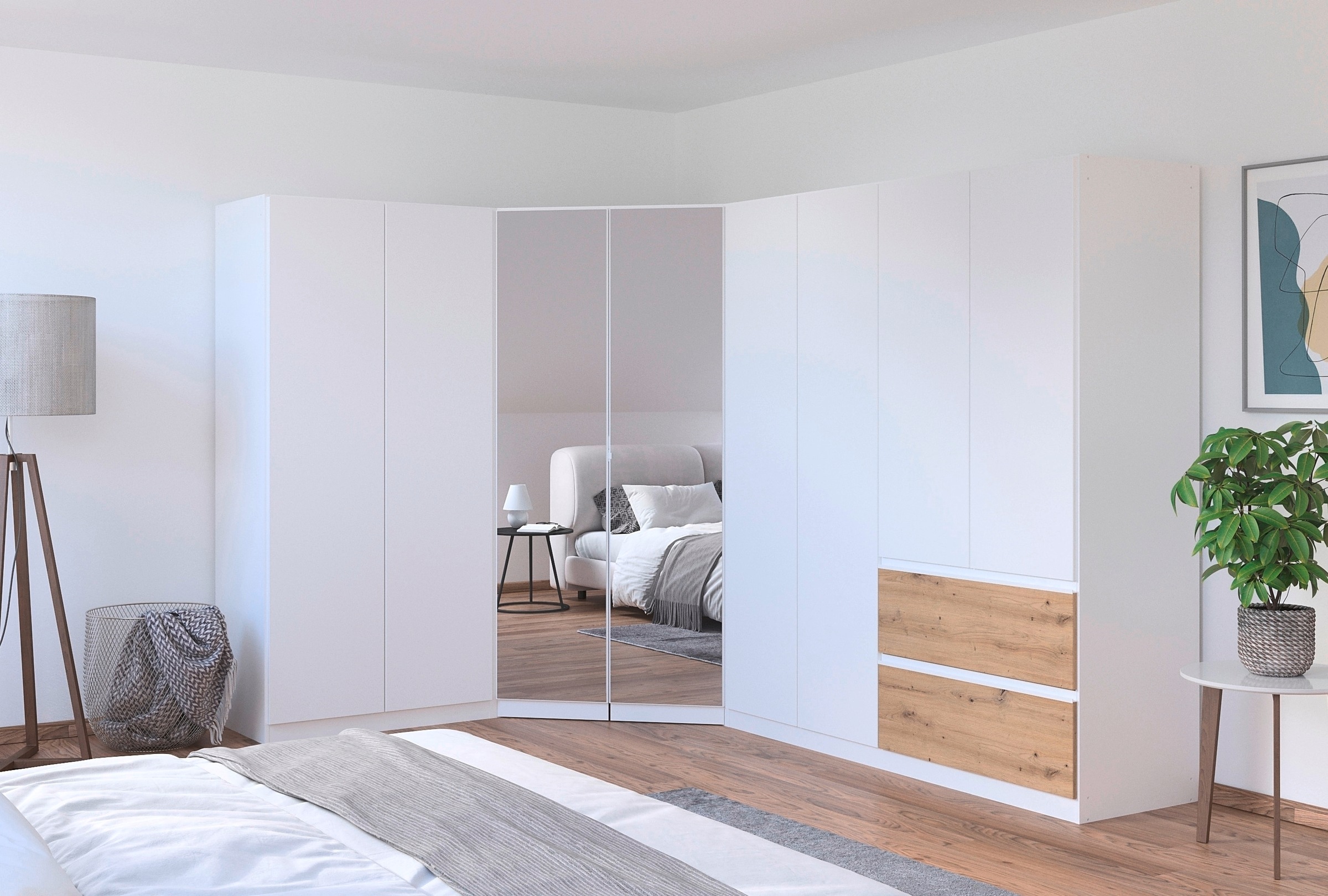 rauch Schrank-Set »Kleiderschrank Schrank Garderobe Wäscheschrank COSTA Größe 208x298 cm« Set, in 3 Ausstattungen BASIC/CLASSIC/PREMIUM, 3 Stk. tlg.