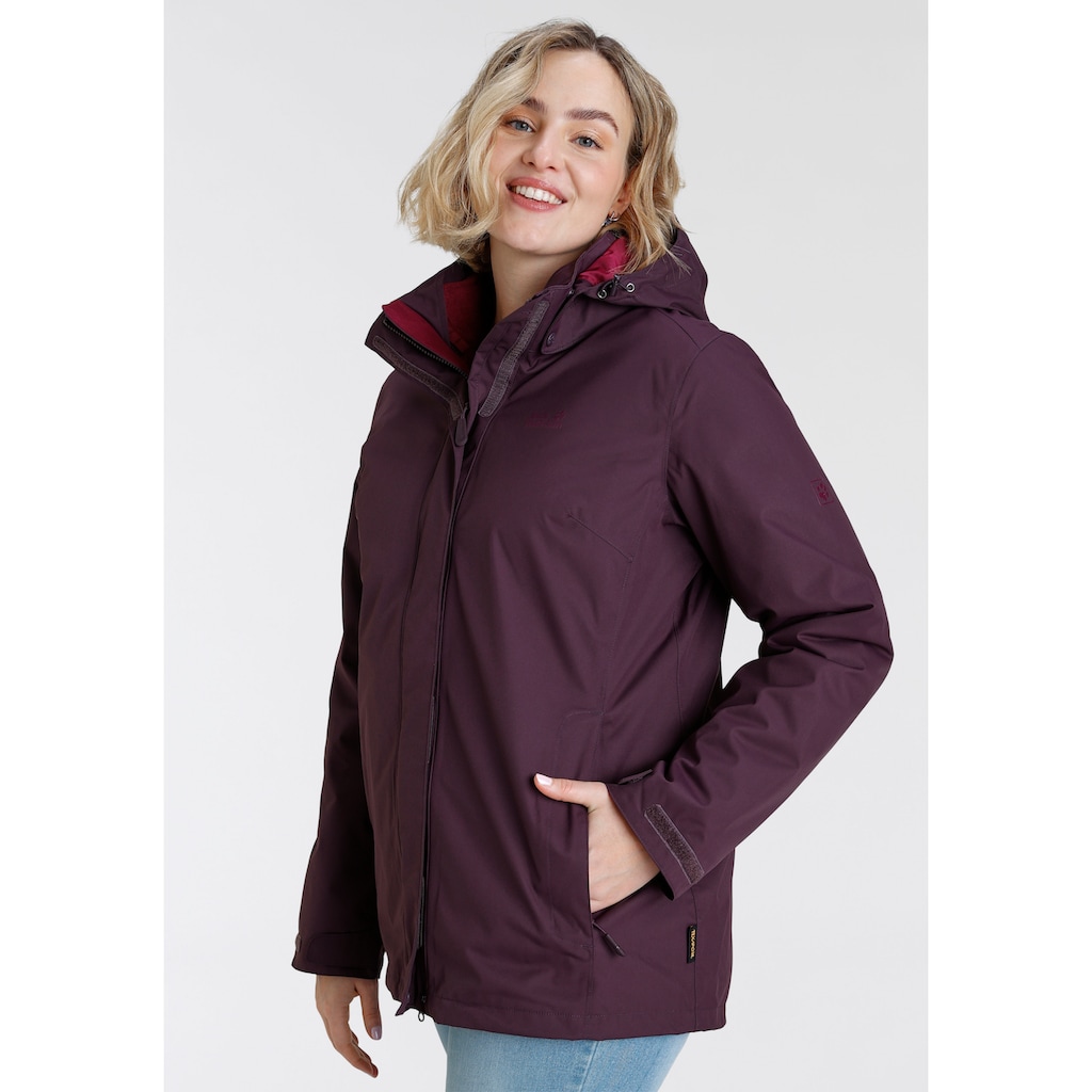 Jack Wolfskin 3-in-1-Funktionsjacke »ROSS ICE JKT«, mit Kapuze