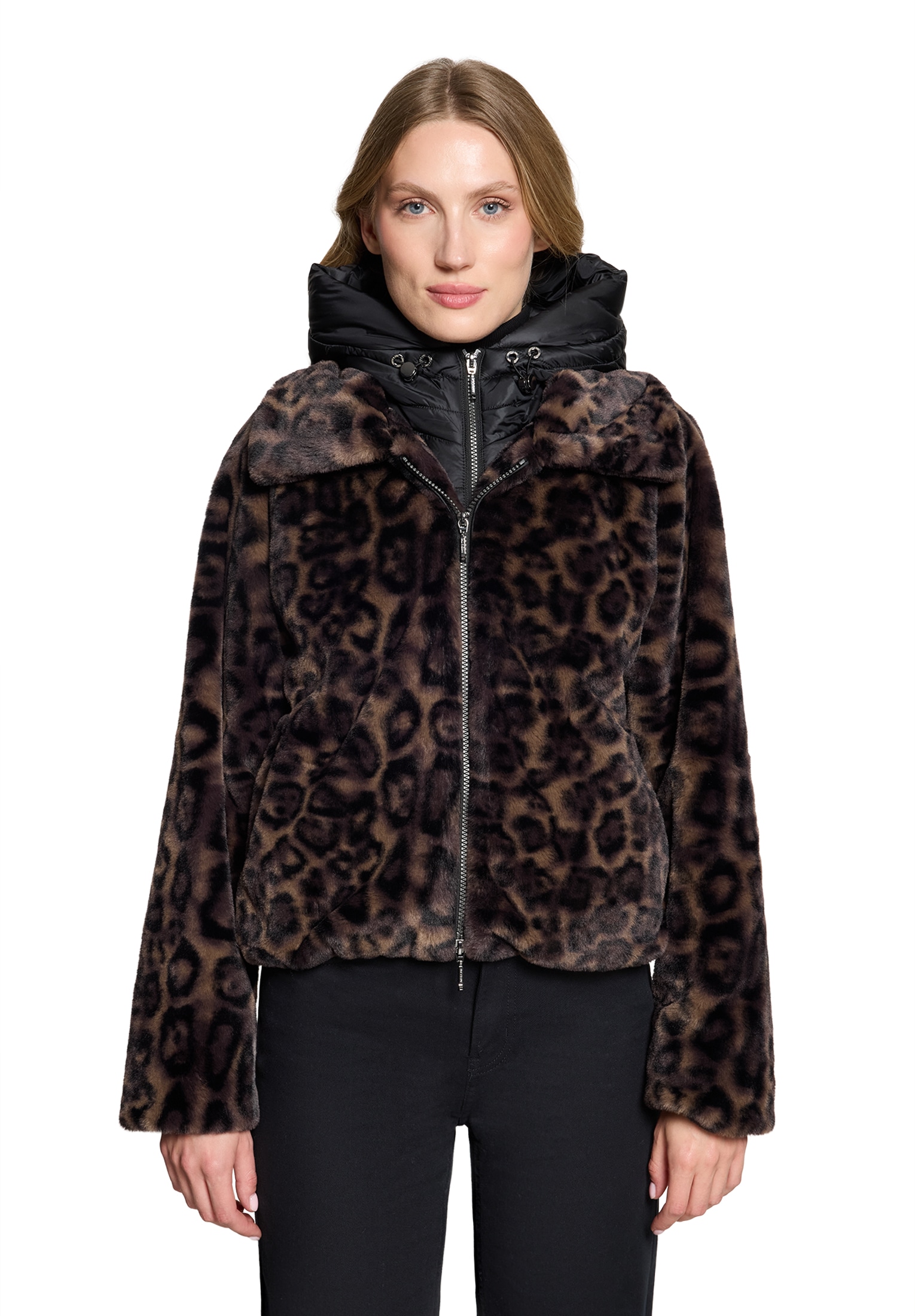 Amber & June Plüschjacke »Plüschjacke mit abnehmbarem Westenteil«