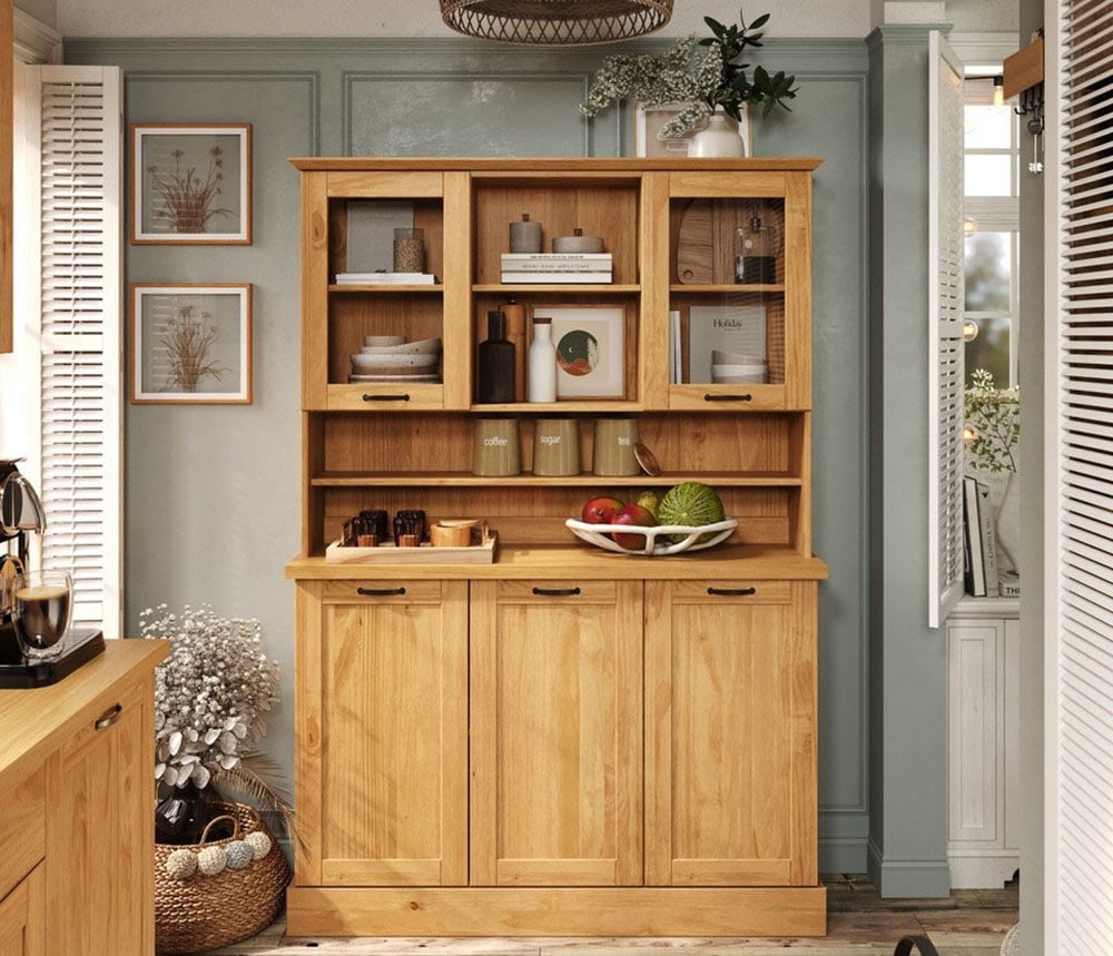 Home affaire Küchenbuffet »Teramo« Breite/Höhe 126/181 cm, mit Metallgriffen