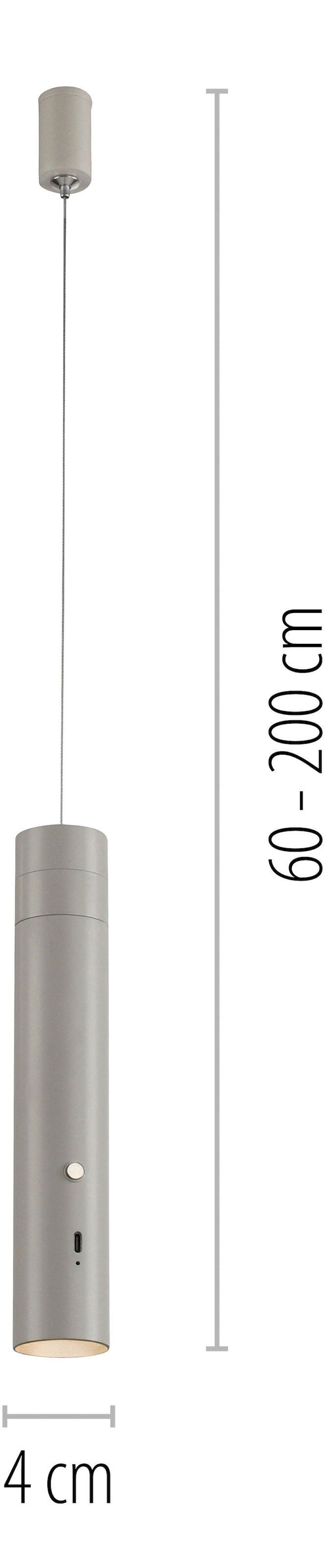 JUST LIGHT Pendelleuchte »ATTACH« LED-Modul 1 Stk. Warmweiß Akkuleuchte, mobile Lichtlösung, Taschenlampe