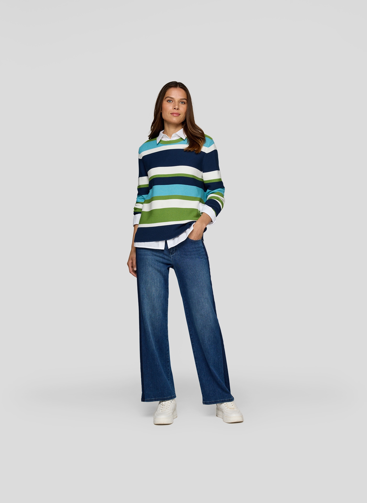 Rabe Strickpullover , in Colorblocking-Optik
