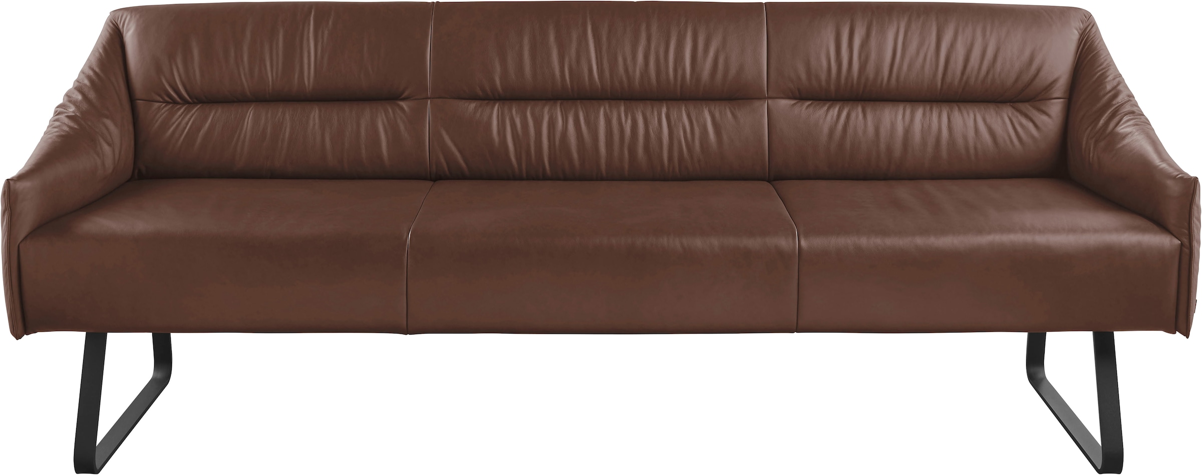 Musterring Essbank »JustB! SP500«, (1 St.), Metallkufe schwarz, verschiedene Farben, Breite 220 oder 250 cm