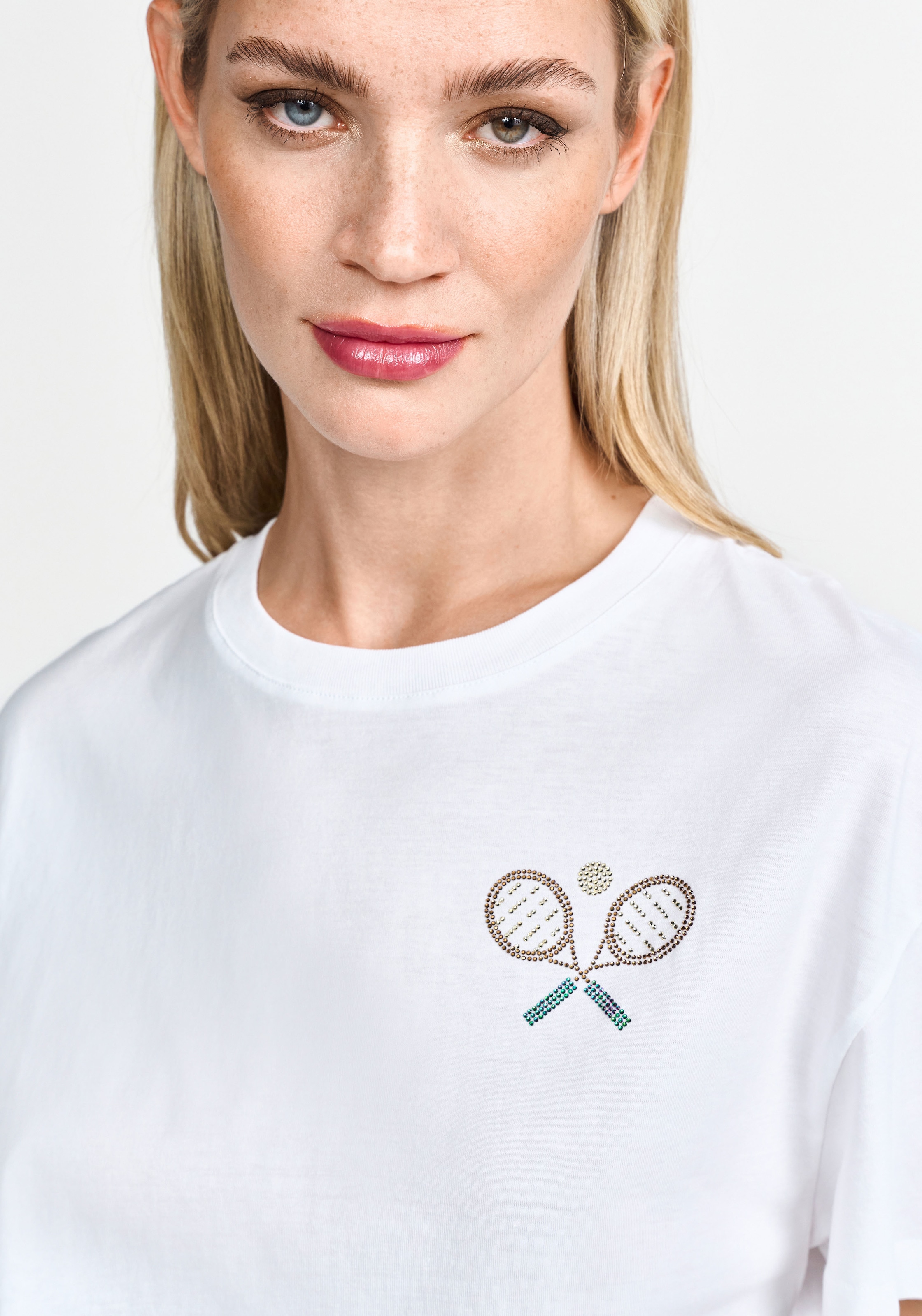RICHROYAL T-Shirt, mit Strassdetalis