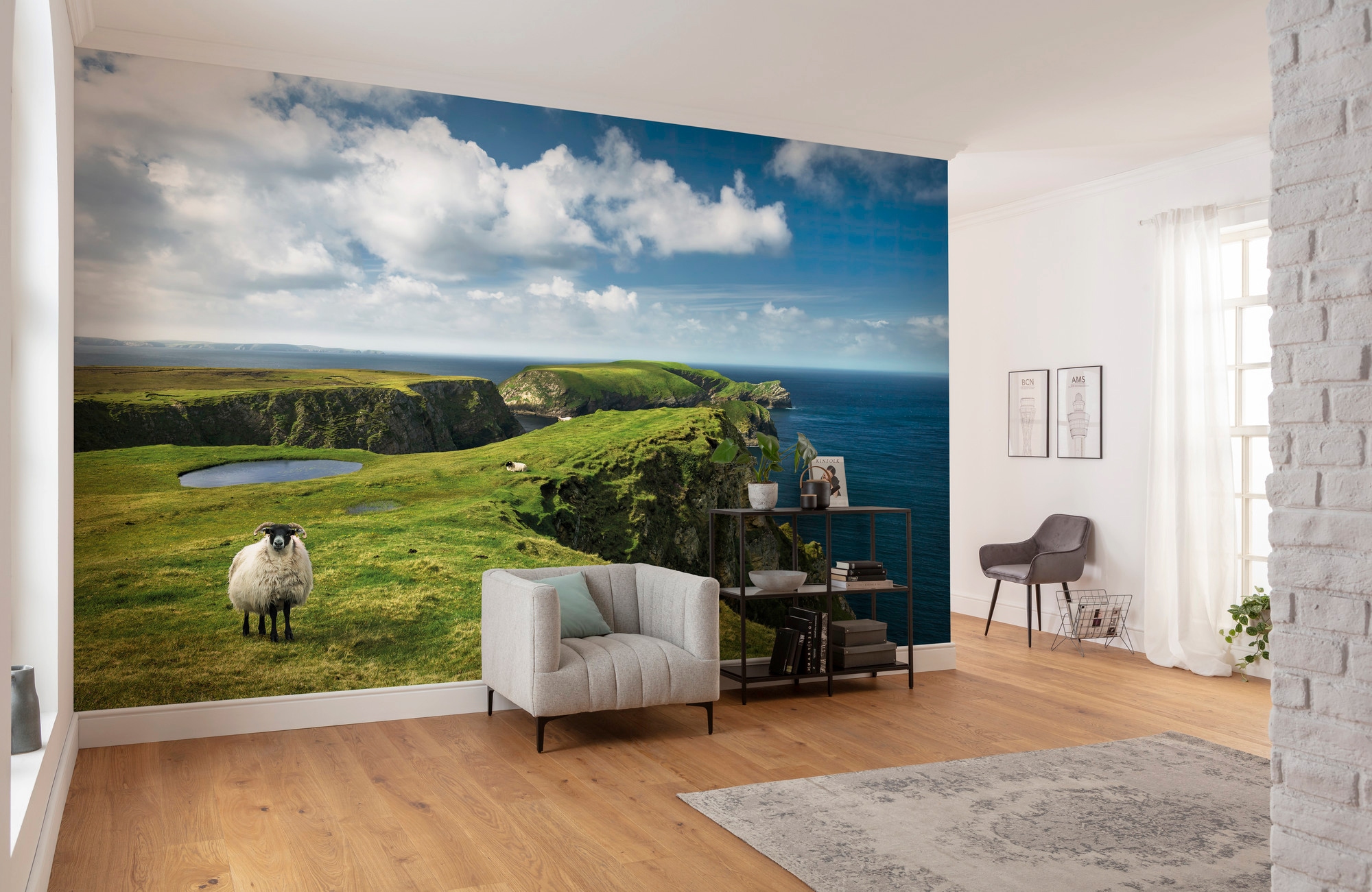 Komar Vliestapete »Digitaldruck Vlies - Green Ireland - Größe 450 x 280 cm«, bedruckt, Wohnzimmer, Schlafzimmer