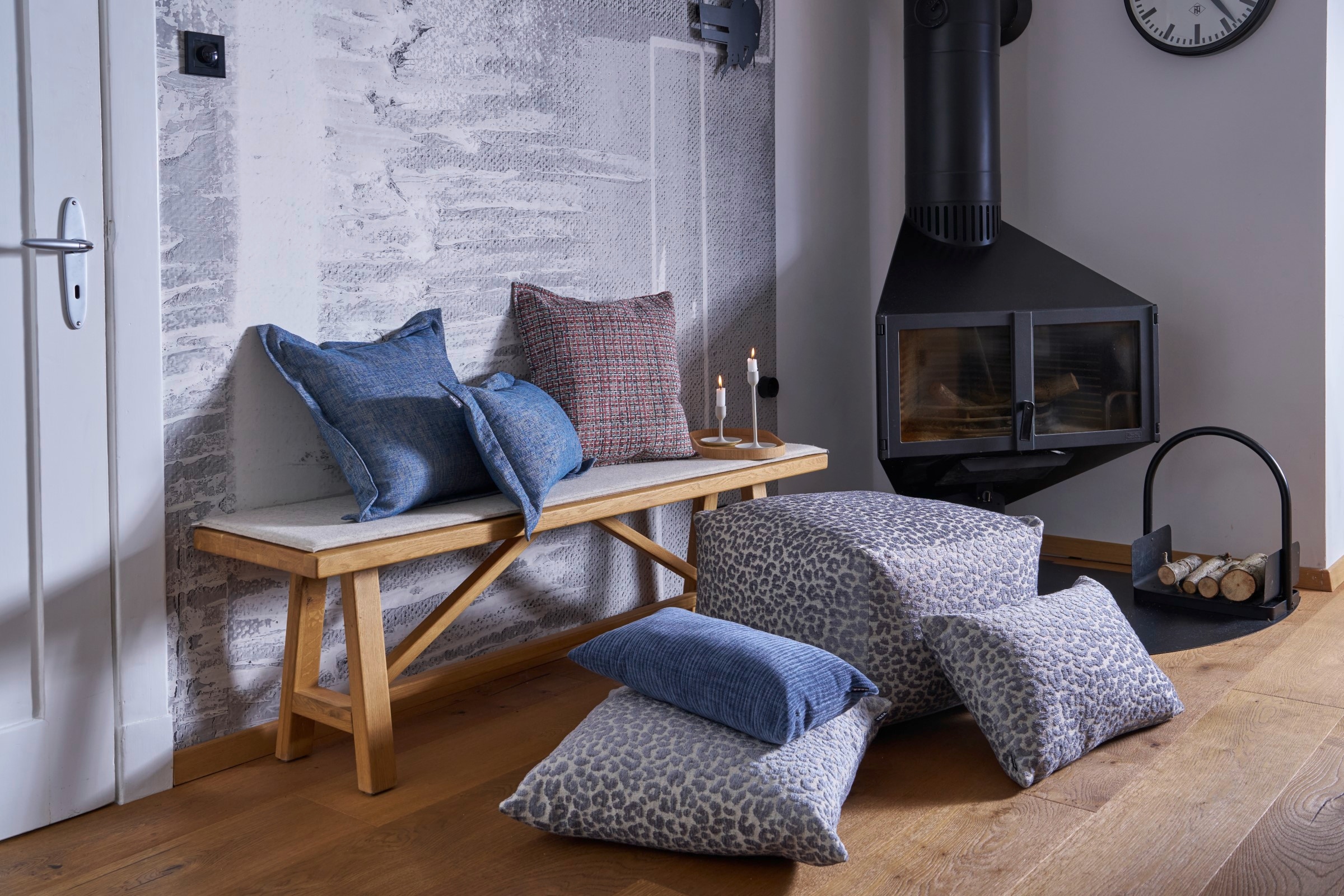 H.O.C.K. Dekokissen »Tamaro« Sofakissen inkl. Füllung, 60x60cm, Chenille-Dekokissen, Leo-Muster