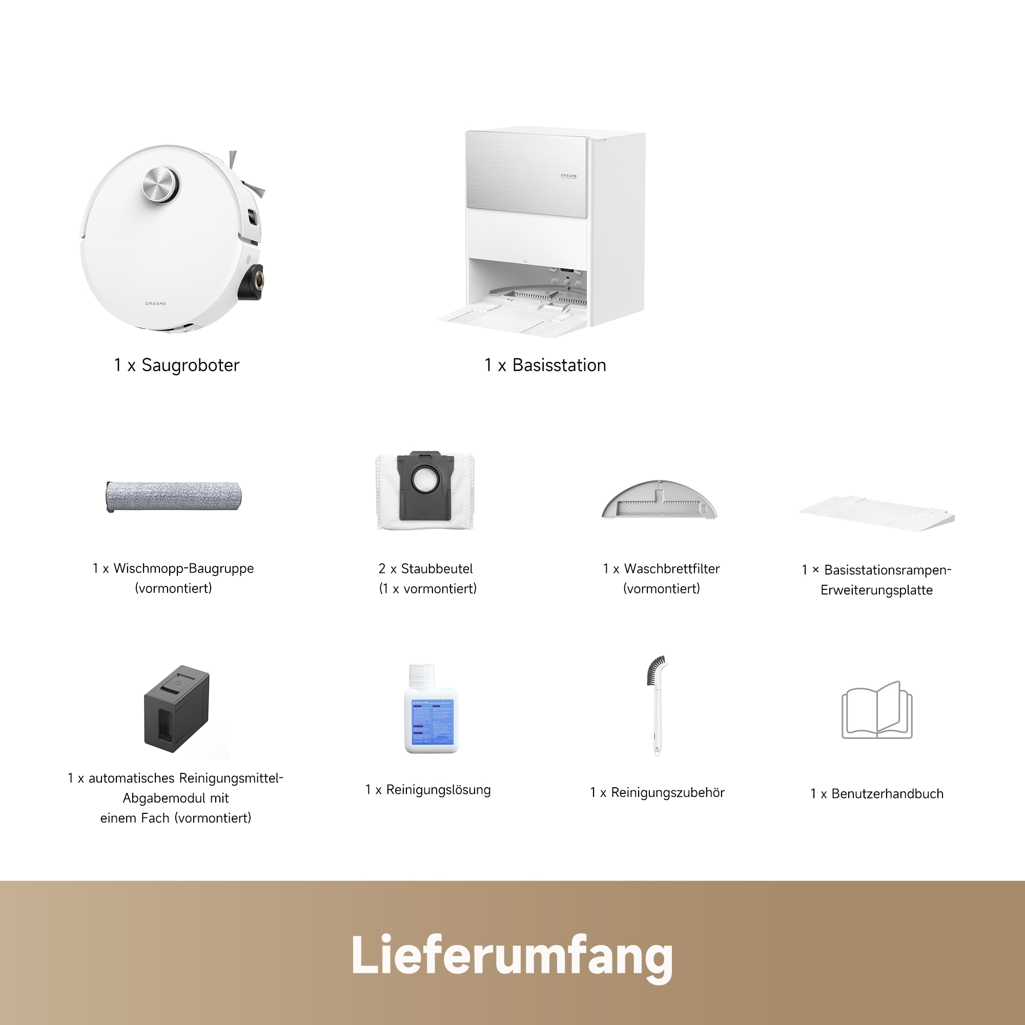 Dreame Saugroboter »mit Wischfunktion Aqua 10 Roller«