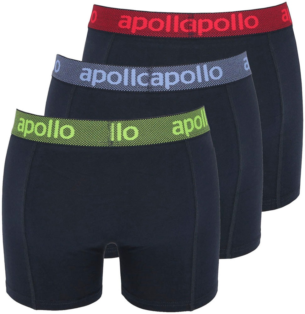 Apollo Boxer »MEN BOXERSHORTS«, (3er Pack), mit hohem Baumwollanteil, elastisch und gut an den Körper anpassend