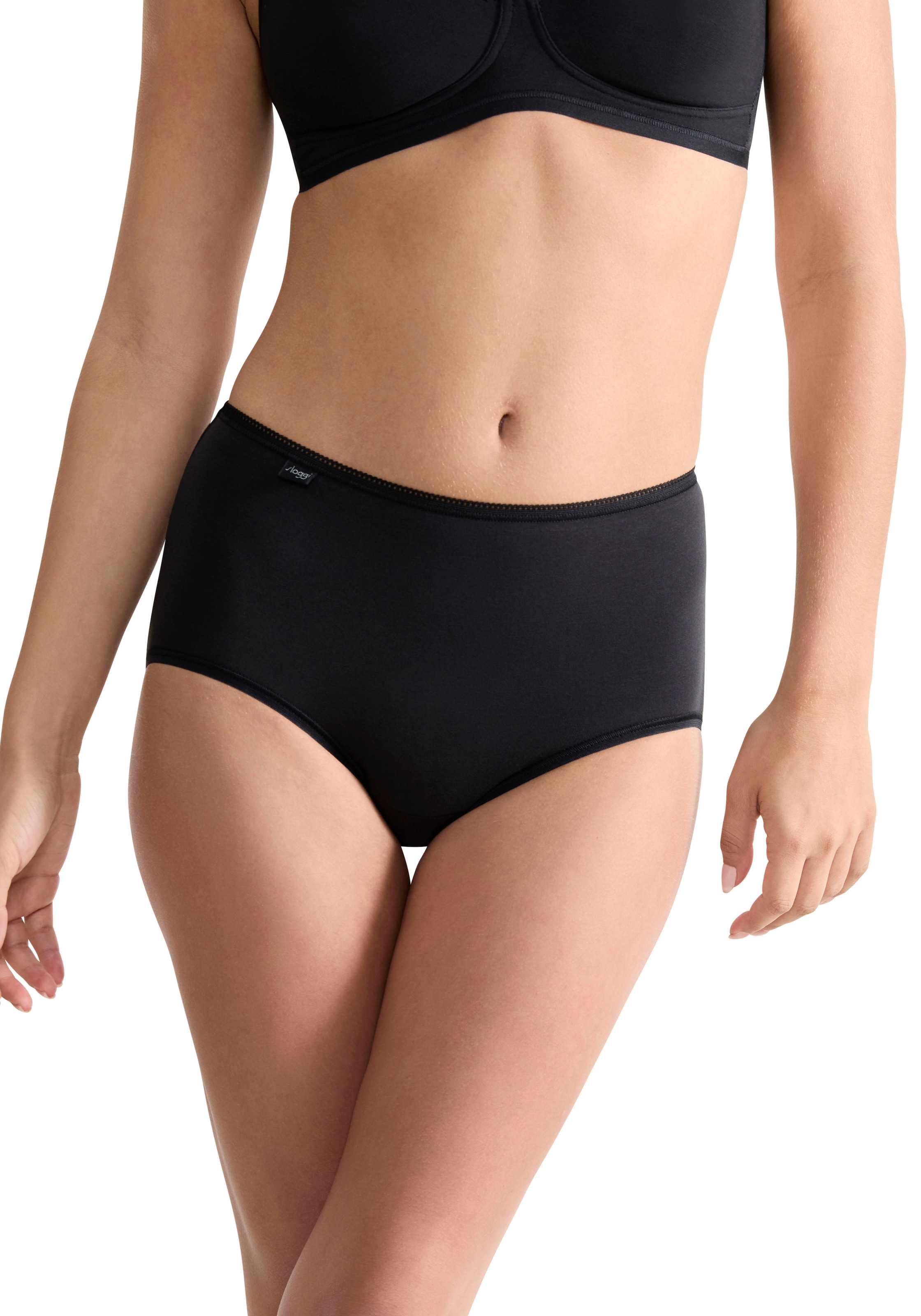 sloggi Midislip »24/7 Cotton« 3er Pack,  Spitze, blickdicht, weiche Baumwollmischung, elastisch