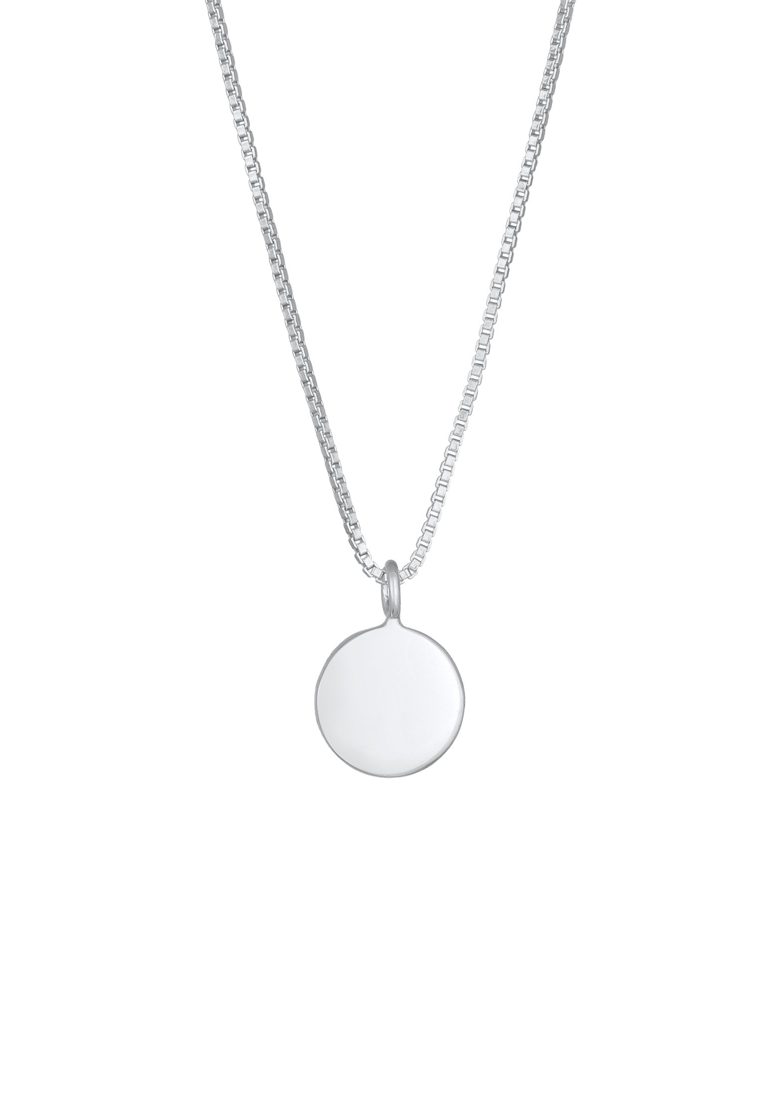 Elli Kette mit Anhänger »Halskette Kristalle Plättchen Anhänger 925 Silber«