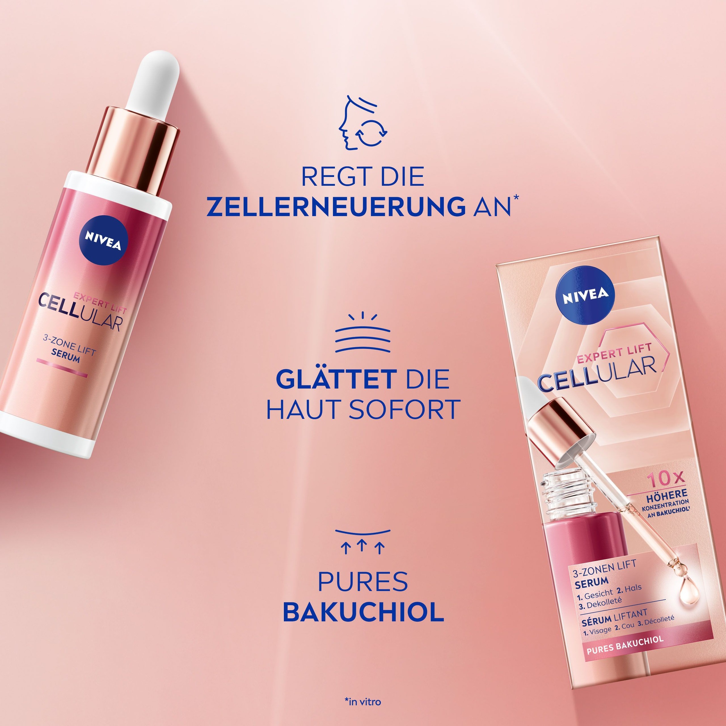 Nivea Gesichtsserum »CELLULAR Expert Lift Bakuchiol Lift Serum«