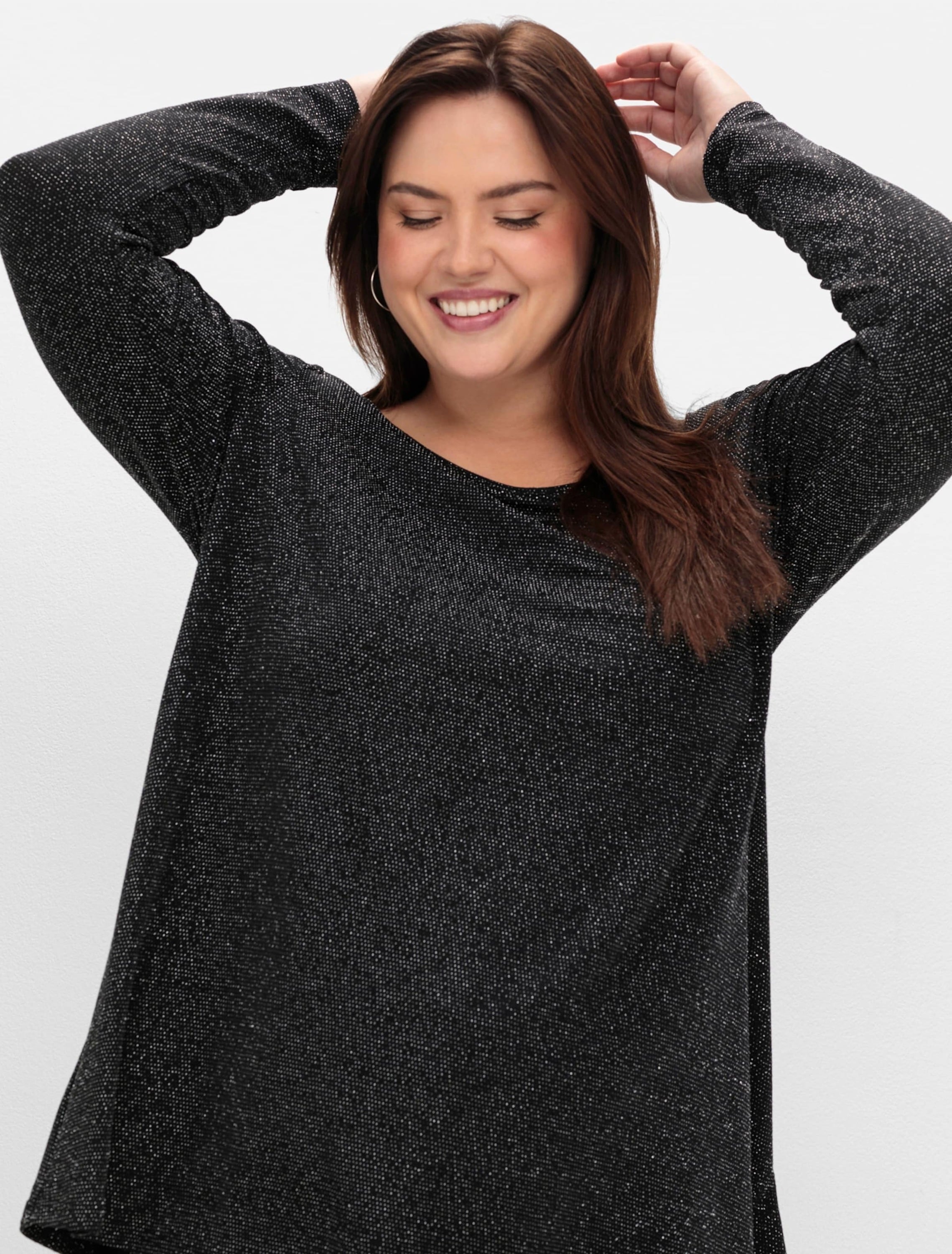 Sheego Longshirt »Longshirt Longshirt mit Effektgarn«