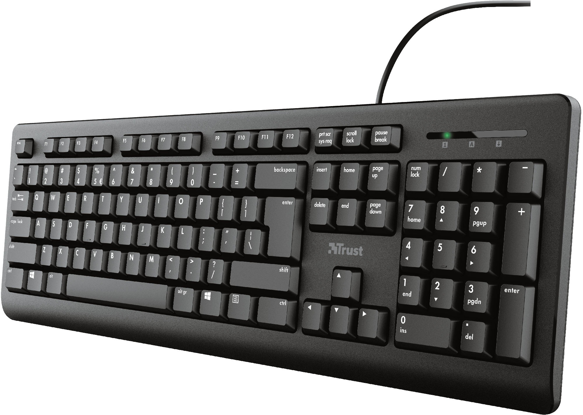 Trust PC-Tastatur »TK-150« (USB-Anschluss | Windows-Sperrtaste | Ziffernblock)