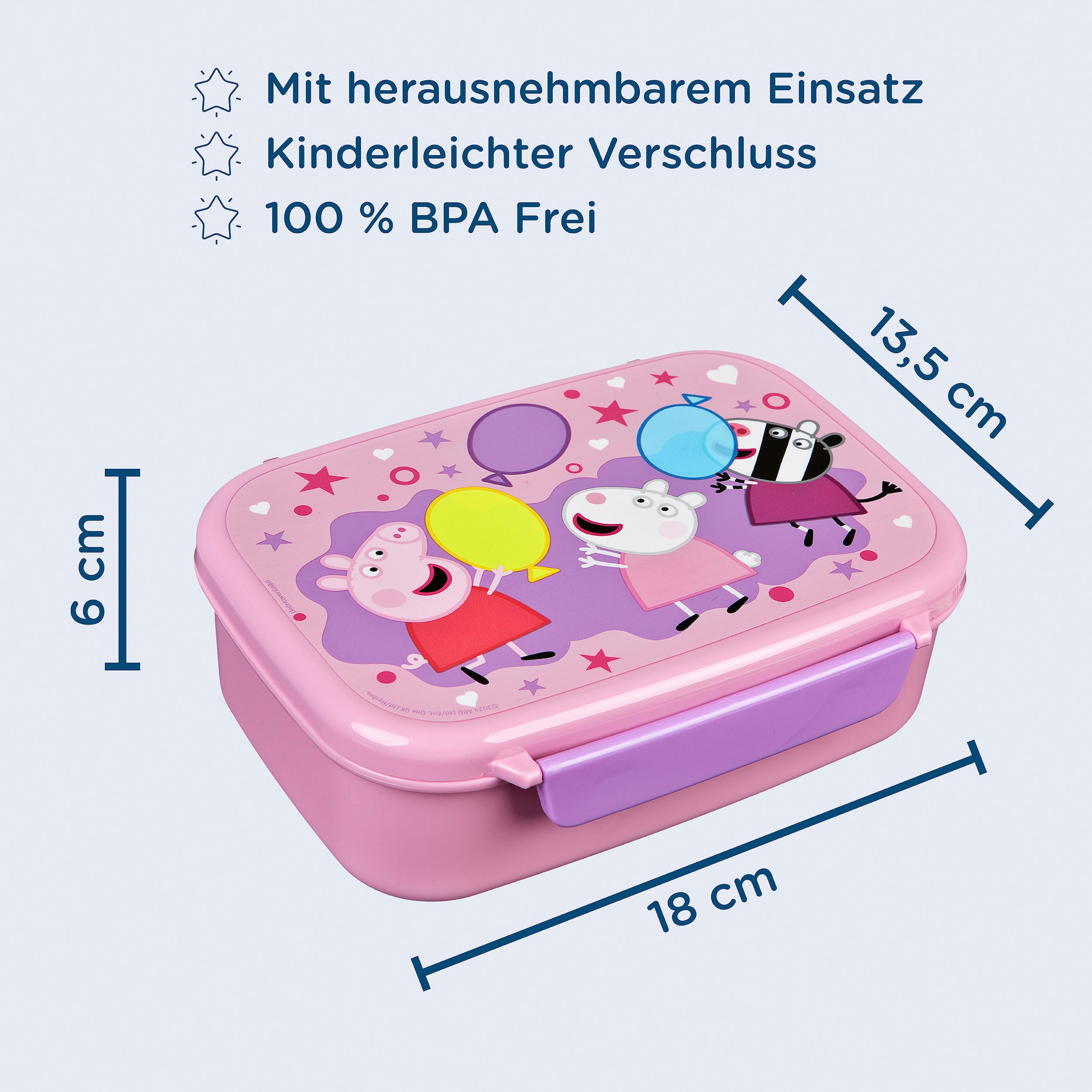 Scooli Lunchbox »Brotzeitdose & Trinkflasche, Peppa Pig«, (Set, 2 tlg.), mit Trinkflasche