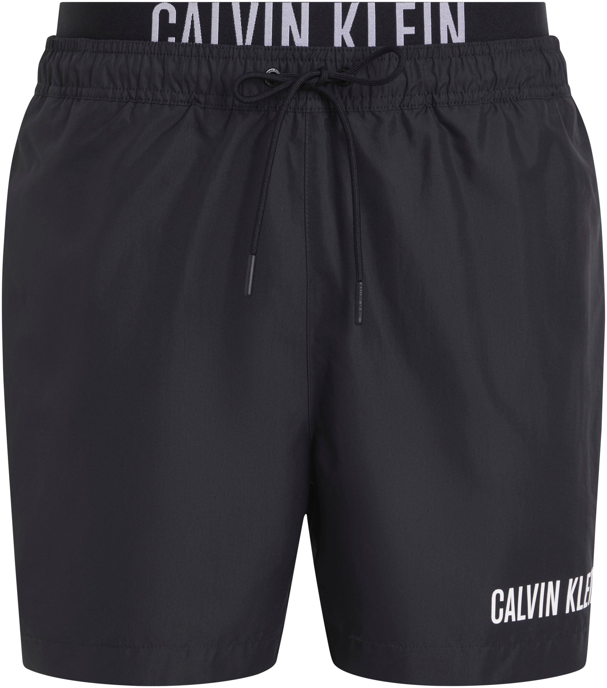 Calvin Klein Swimwear Badeshorts »MEDIUM DOUBLE WB«, mit doppeltem Bund