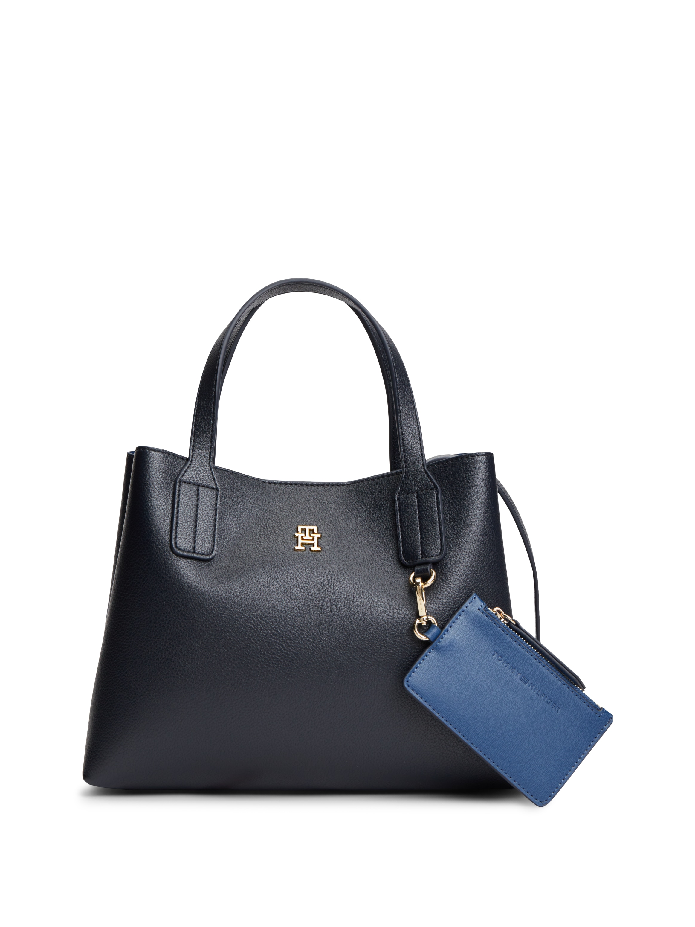 Tommy Hilfiger Henkeltasche »TH ICON MINI SATCHEL« Damen Tragetaschem Umhängetasche mit abnehmbarem RV-Täschchen