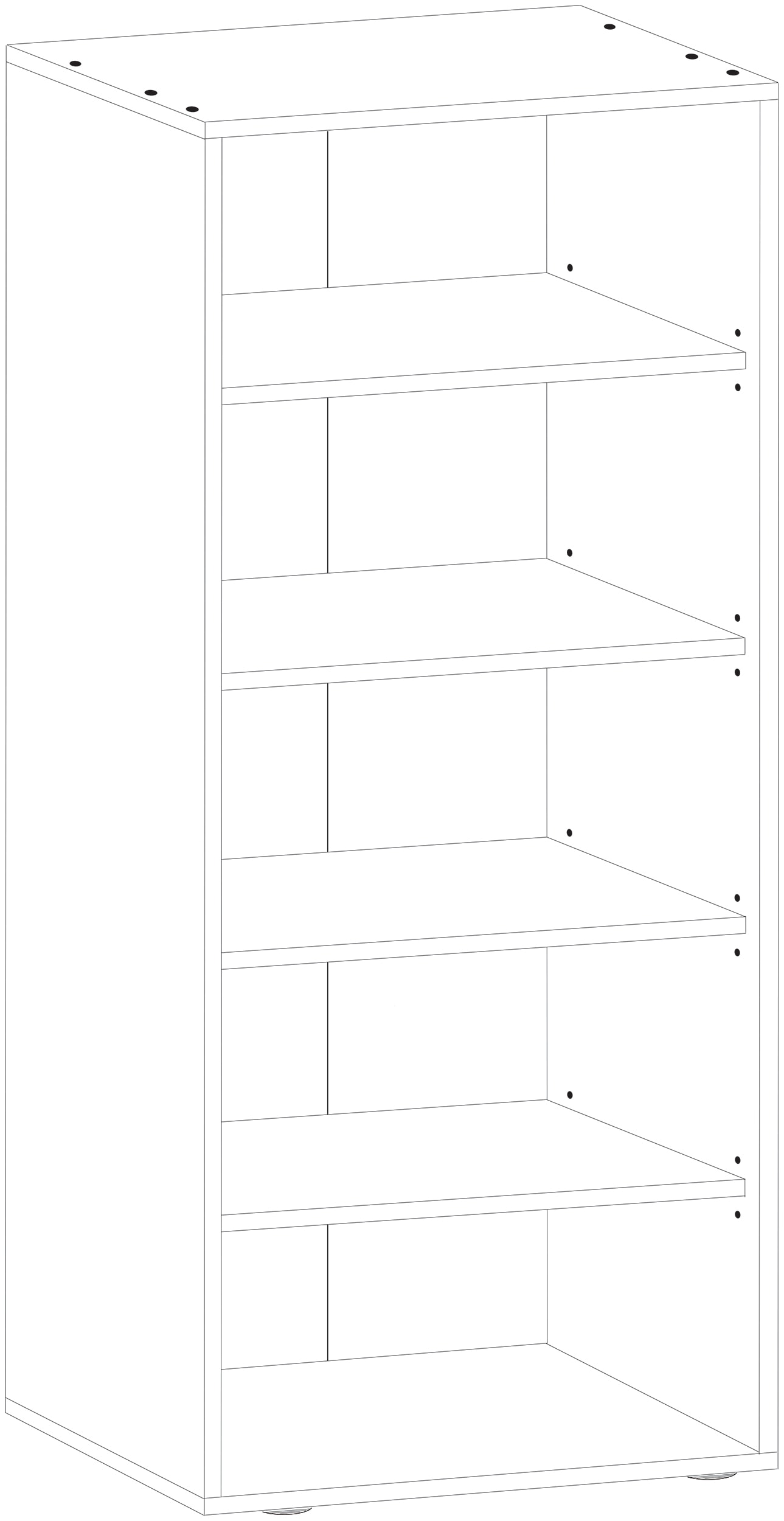 VCM Schuhschrank »VCM Holz-Regal | Maße: B. 70 x H. 178 x T. 40 cm | 5 Fächer | Allzweckregal | Schuhregal | ohne Türen ¿ Vandol«, (1 St.)