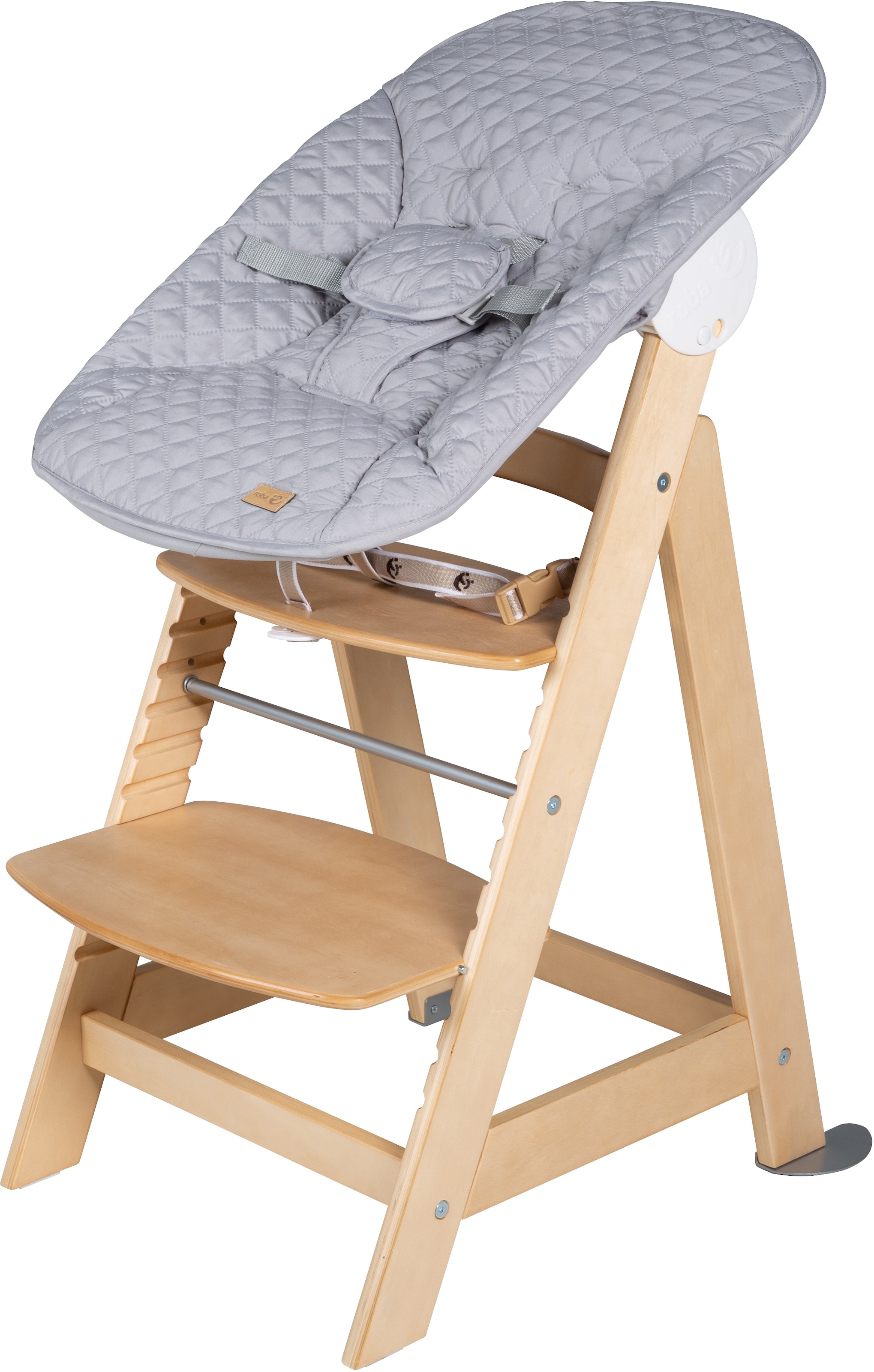 roba Hochstuhl "Treppenhochstuhl 2-in-1 Set Style, Born Up" () mit Neugeborenen-Aufsatz