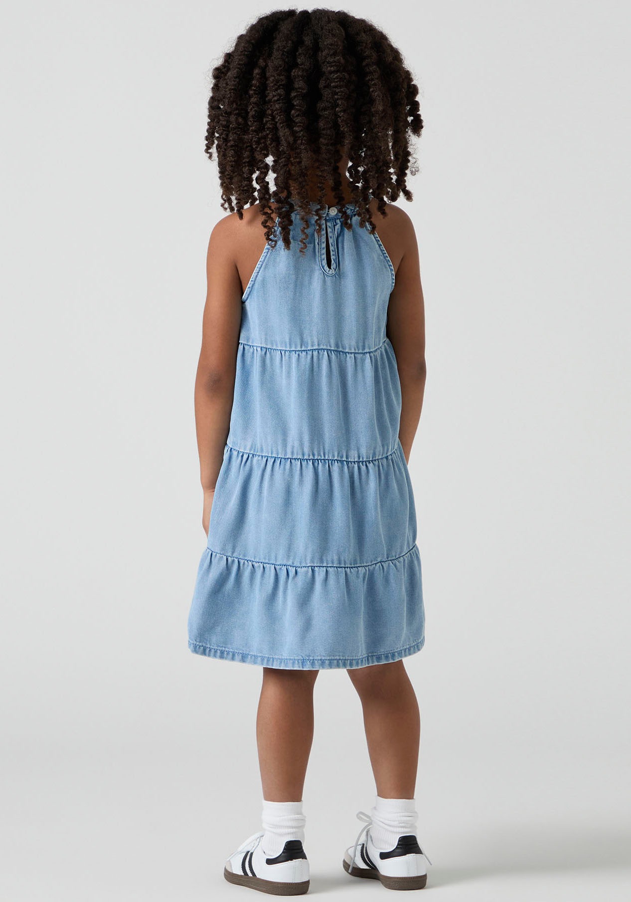 Levi's® Kids Neckholderkleid »LVG HALTER TIERED DRESS« mit horizontalen Nähten