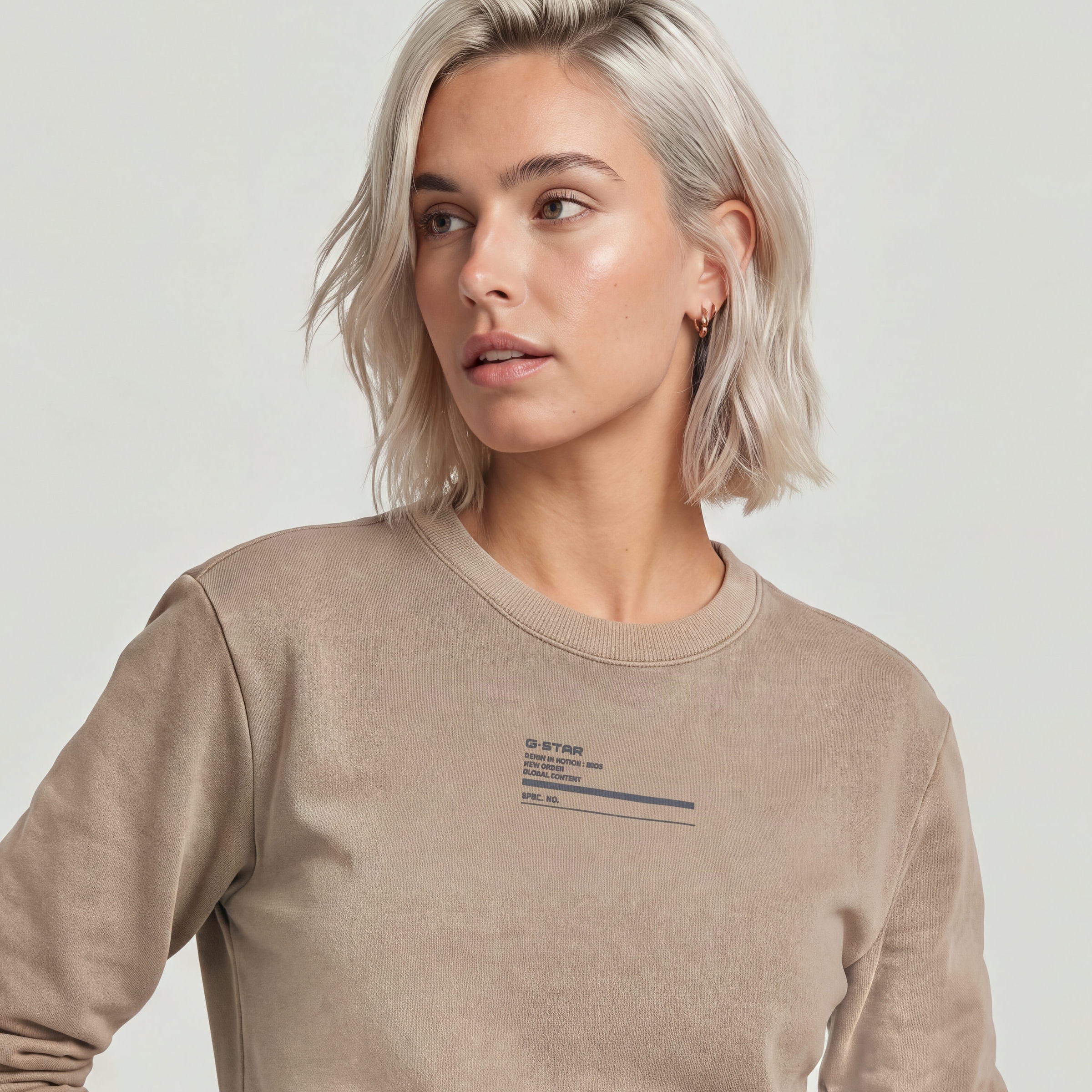 G-STAR Sweater »Regular Graphic Wmn«, mit dezentem Print, Baumwollqualität
