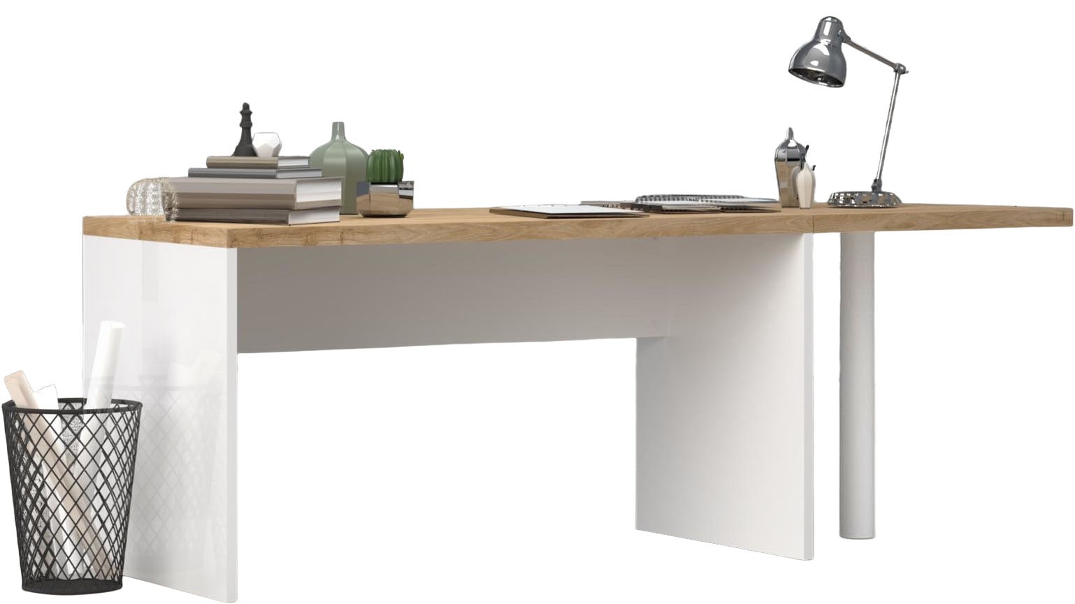 Home affaire Schreibtisch »Easy, Computertisch – 38 mm Platte, perfekt fürs Büro & Homeoffice« Breite 138 cm, in 2 Größen, optional erweiterbar