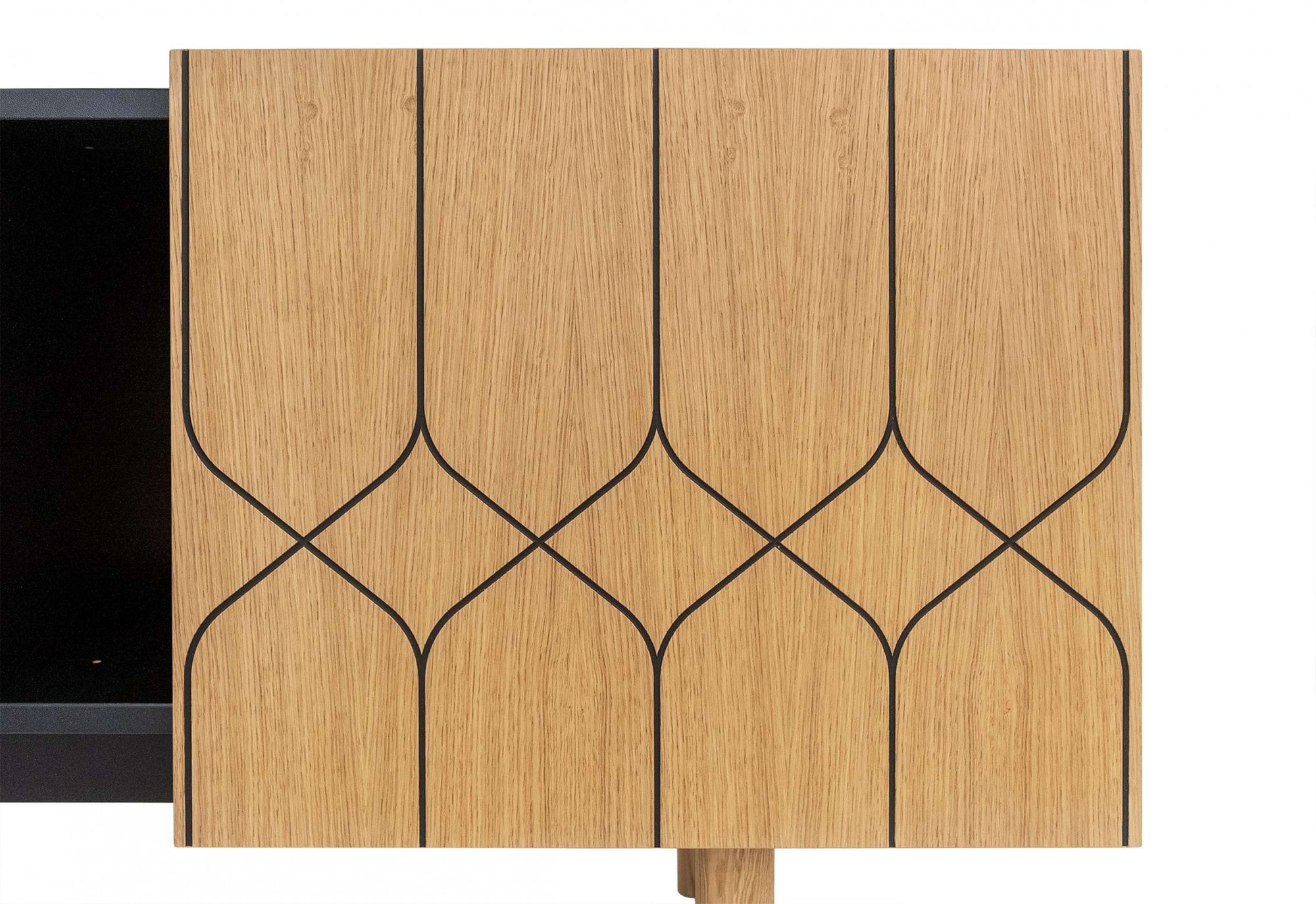 Woodman Sideboard »Porto«, Kommode, dekorative Fräsungen, mit Eichenholzfurnier, Breite 175 cm