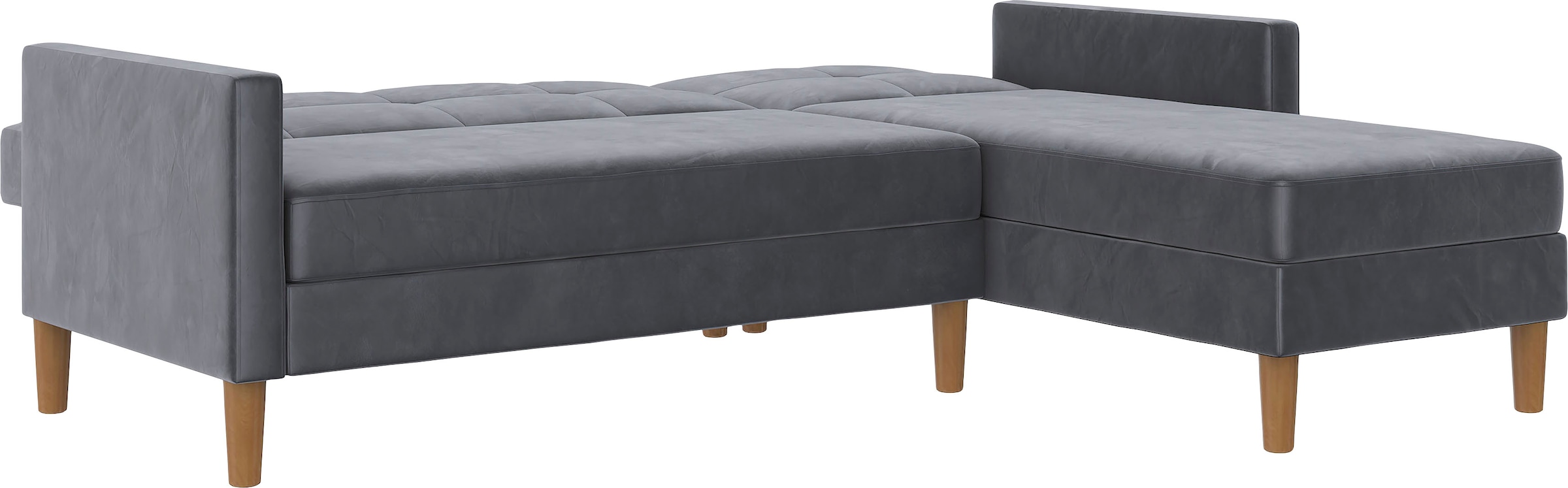 Dorel Home Ecksofa »Lilly, L-Form,«, mit Bett-Funktion, Recamiere beidseitig montierbar, Sitzhöhe 43 cm