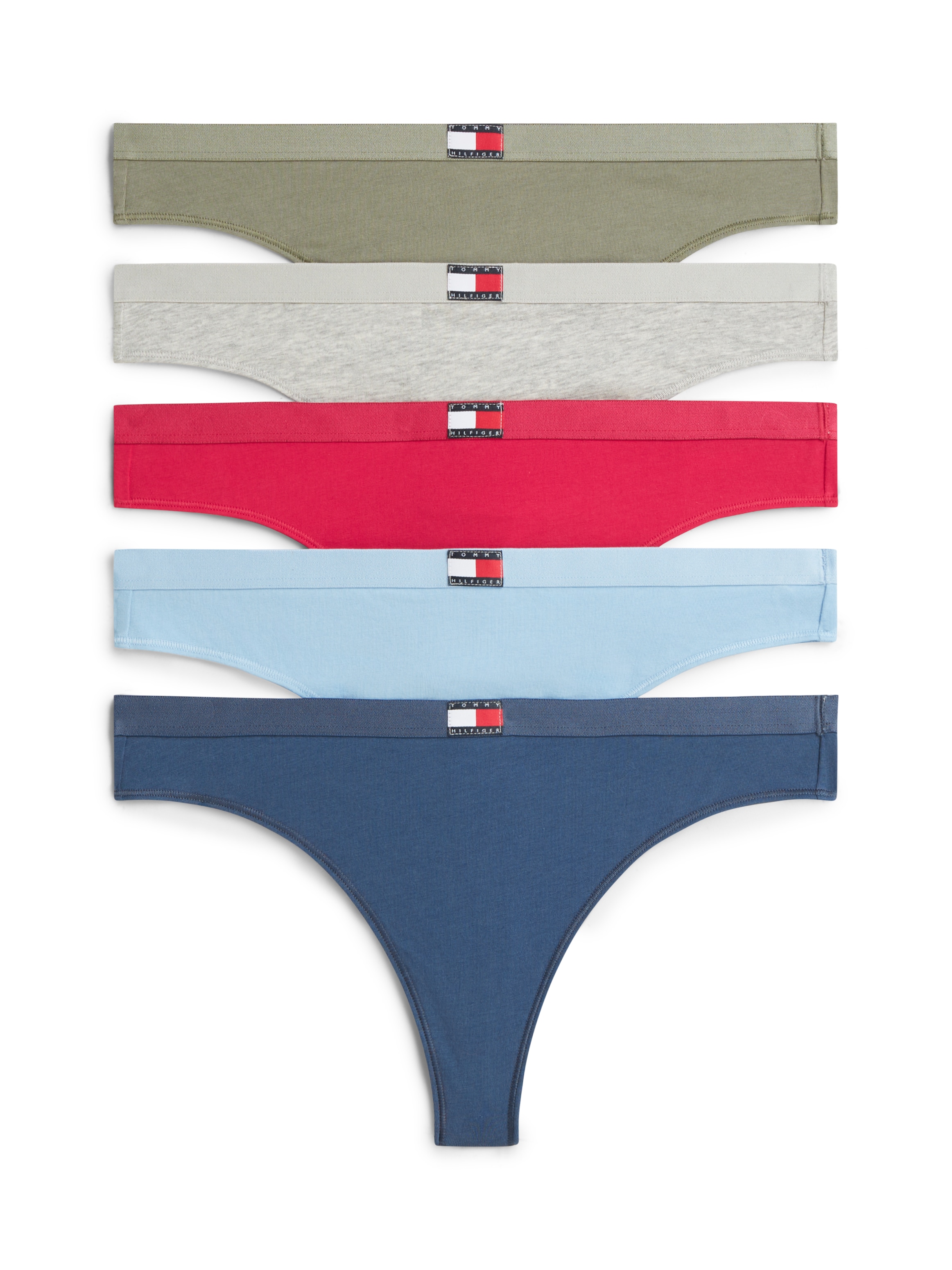 Tommy Hilfiger Underwear Tanga »5 PACK FLAG THONG« Packung, 5er, 5 Stk. mit Logo