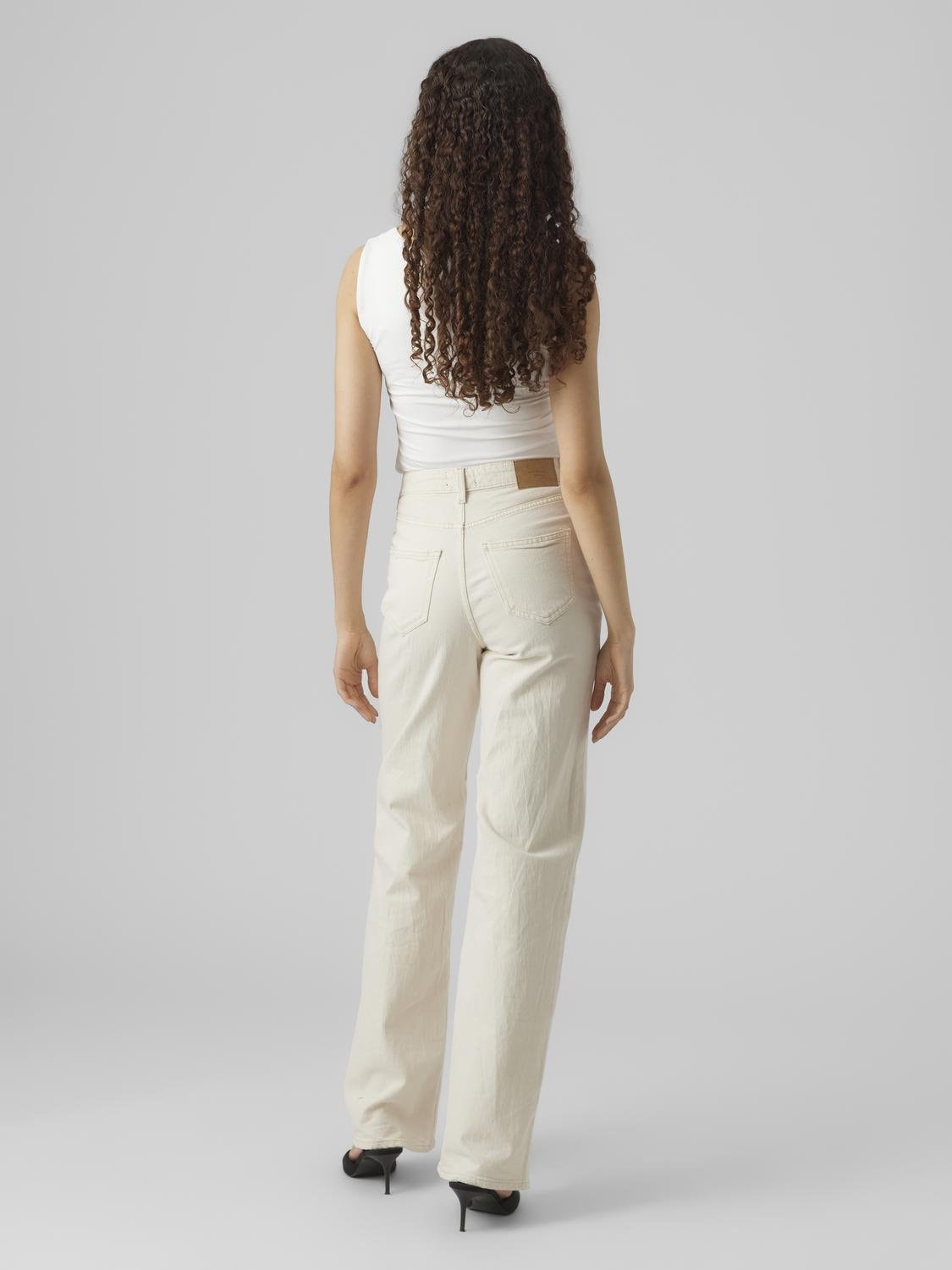Vero Moda Straight-Jeans »VMTESSA HR WIDE STR JEANS ECRU GA«