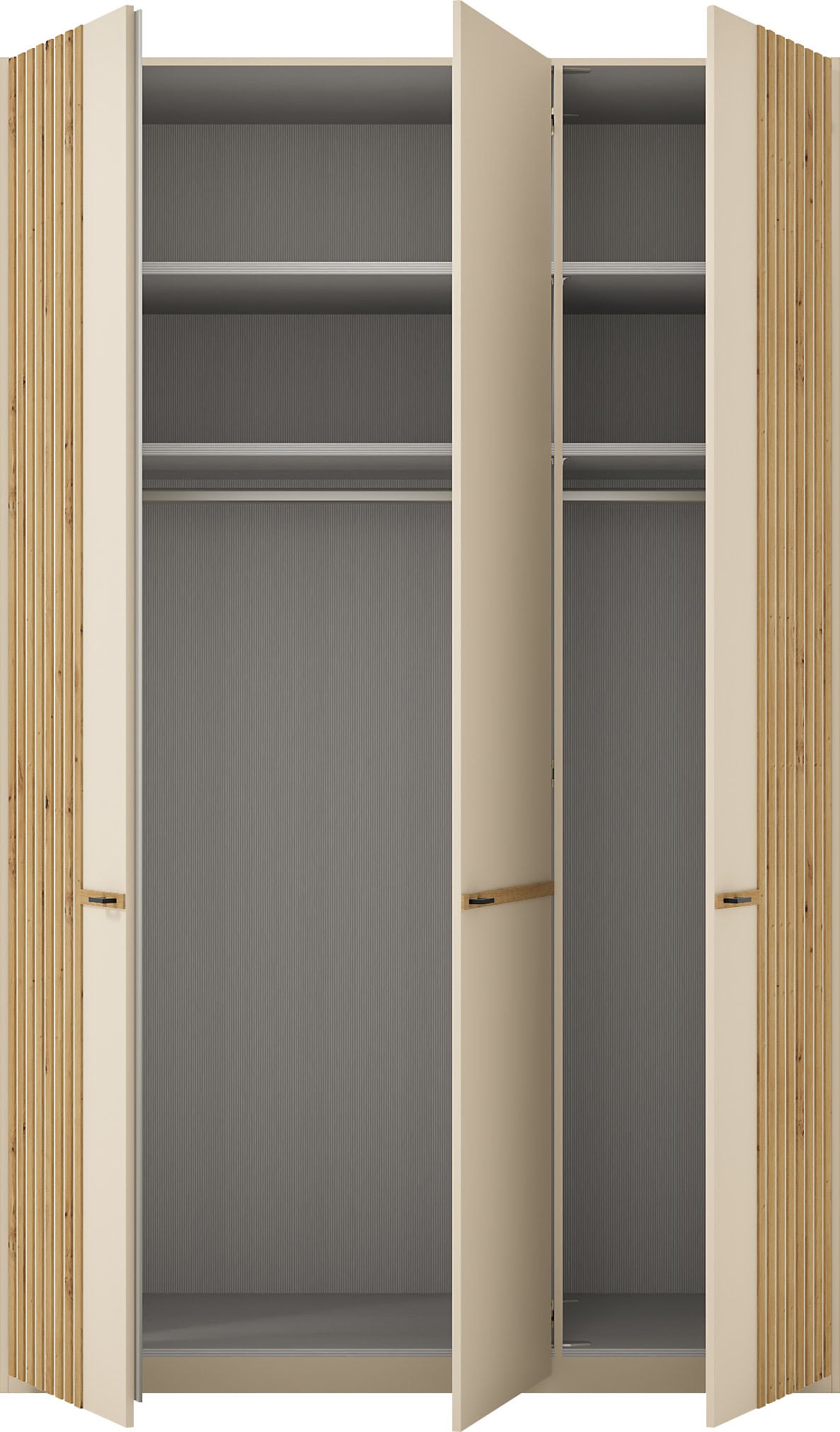 Musterring Kleiderschrank »Isabelle« Lamellen in Eiche, Griffe in schwarz, verschiedene Größen und Farben