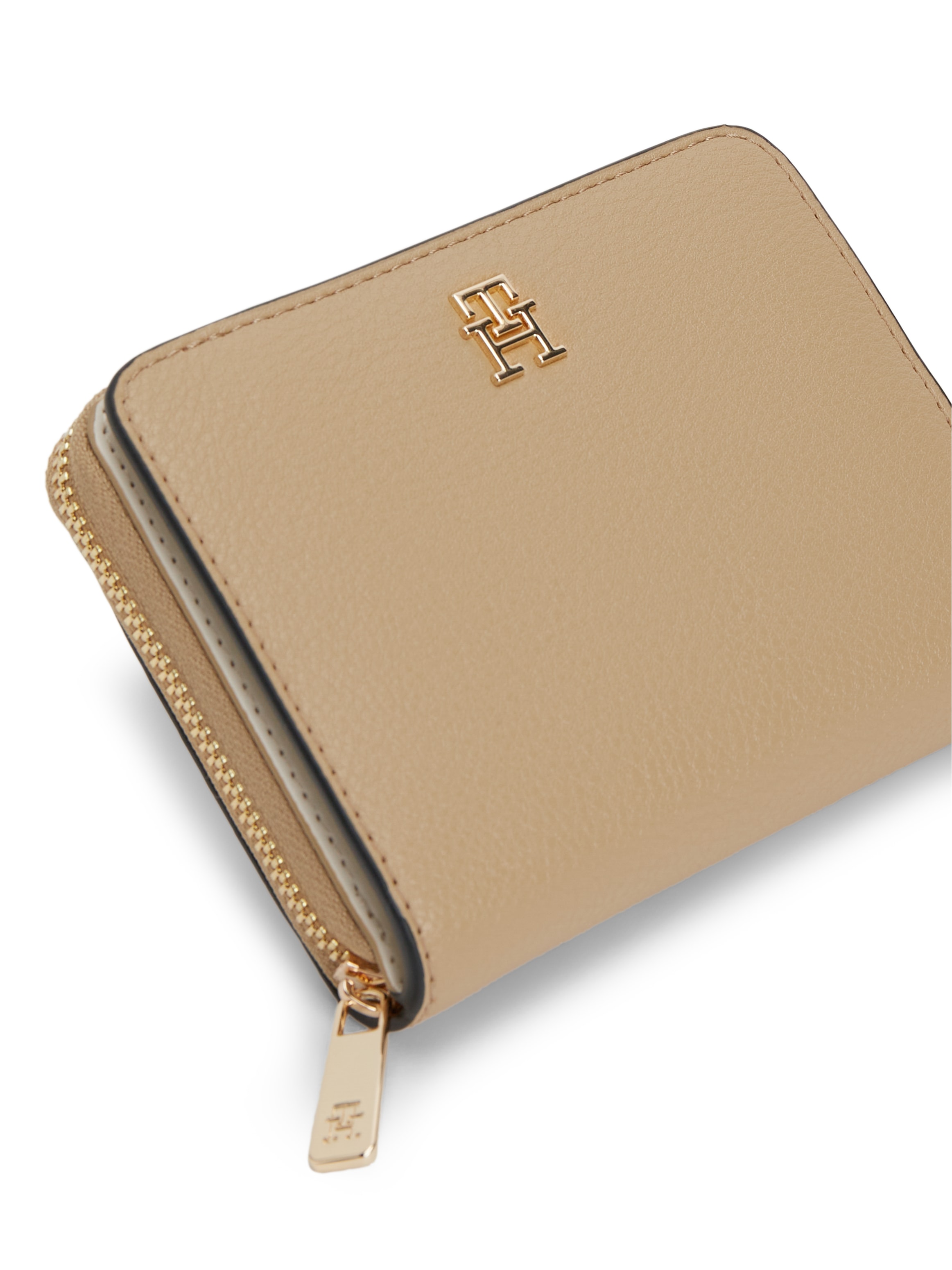 Tommy Hilfiger Geldbörse »TH ICON MED ZA W/ FLAP SEASONAL« Damen Geldbeutel, Portemonnaie mit Logoschriftzug