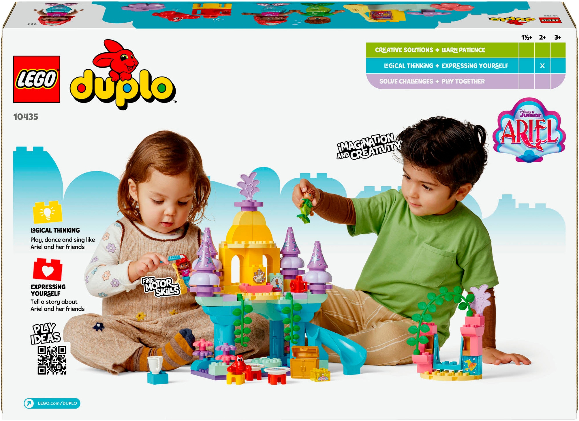 LEGO® Konstruktionsspielsteine »Arielles magischer Unterwasserpalast (10435), LEGO DUPLO Disney™«, (116 St.), Made in Europe