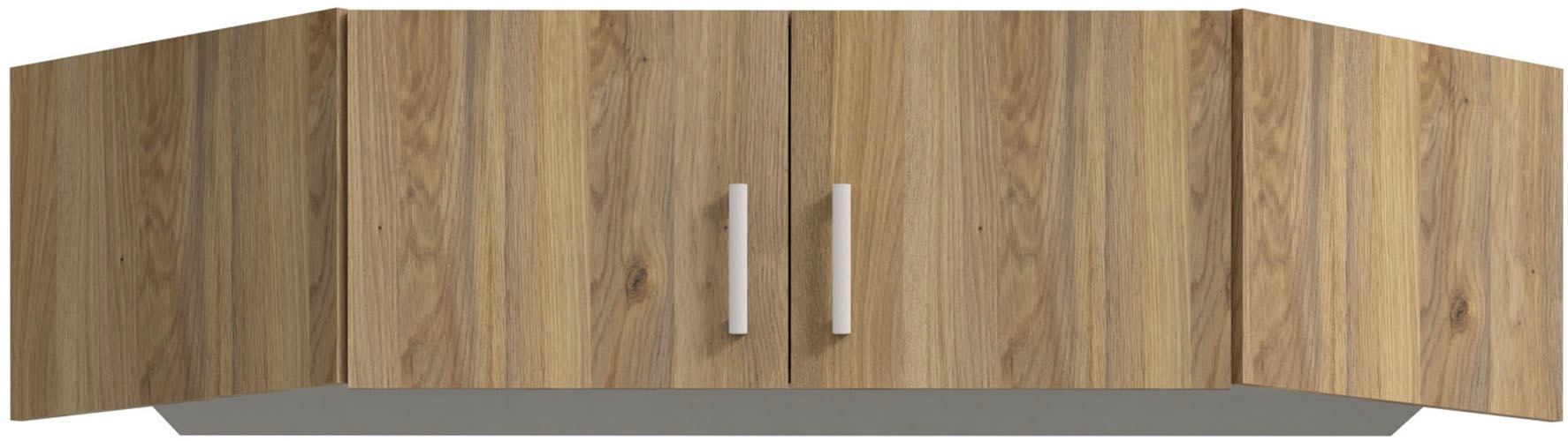 FORTE Schrankaufsatz großer Eckschrankaufsatz, 2 Türen, optimale Raumnutzung