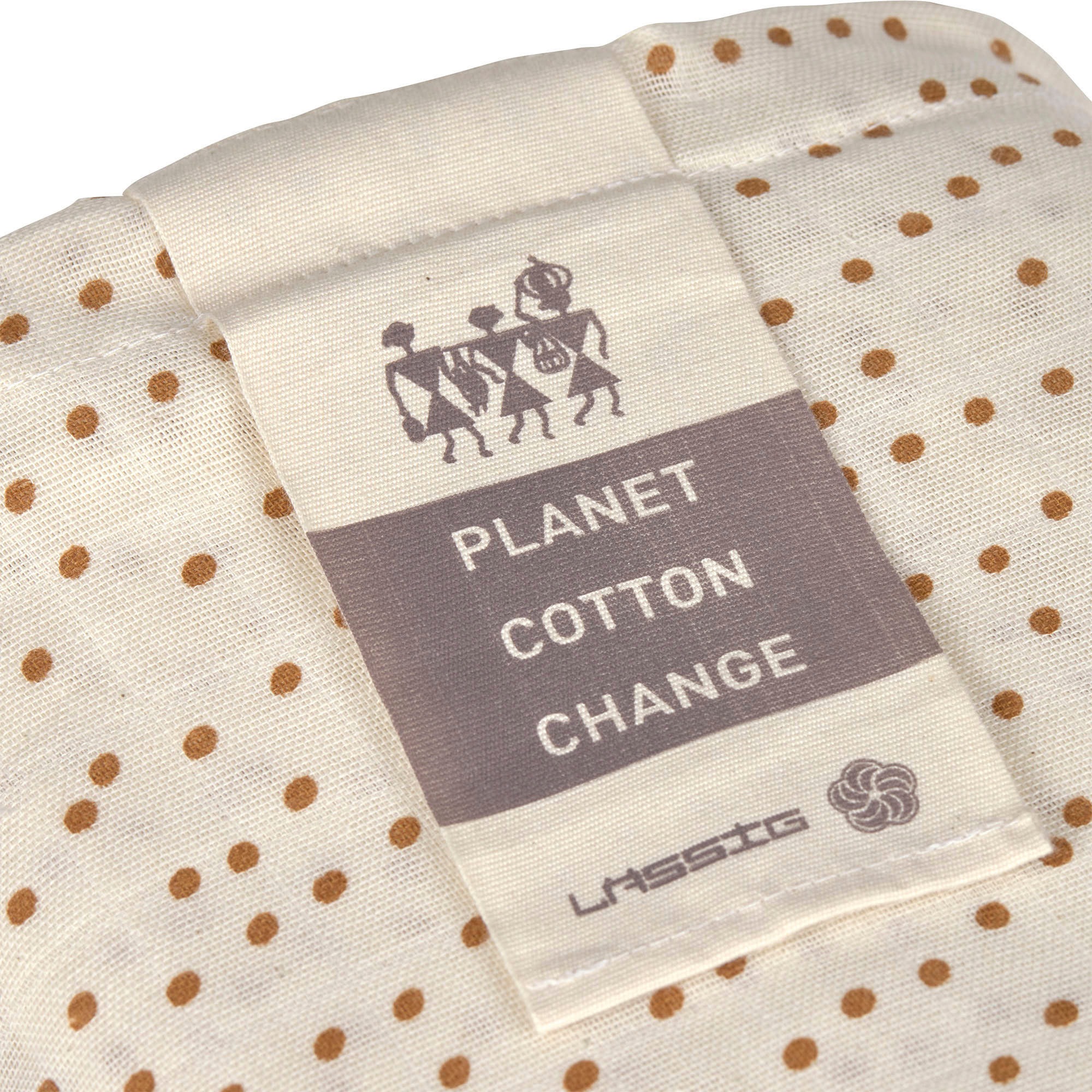 LÄSSIG Stoffwindeln »LÄSSIG X Raddis® Cotton, Einschlag- und Mulltuchset L, Caramel« Set, 3 Stk. tlg. mit wiederverwendbarem Baumwollbeutel