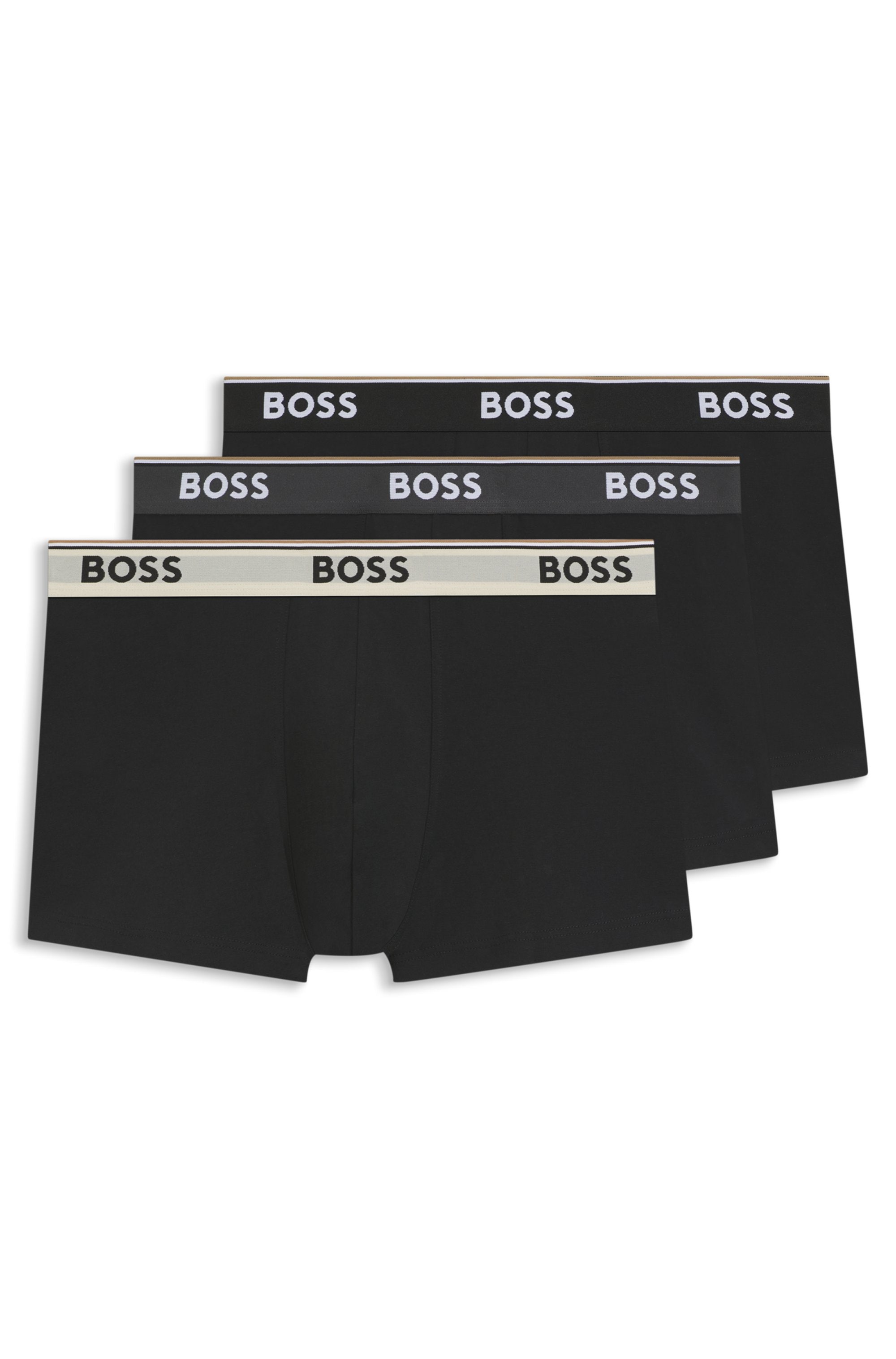 BOSS Trunk »3P Power« Packung, 3 Stk. mit BOSS Schriftzug auf dem Bund