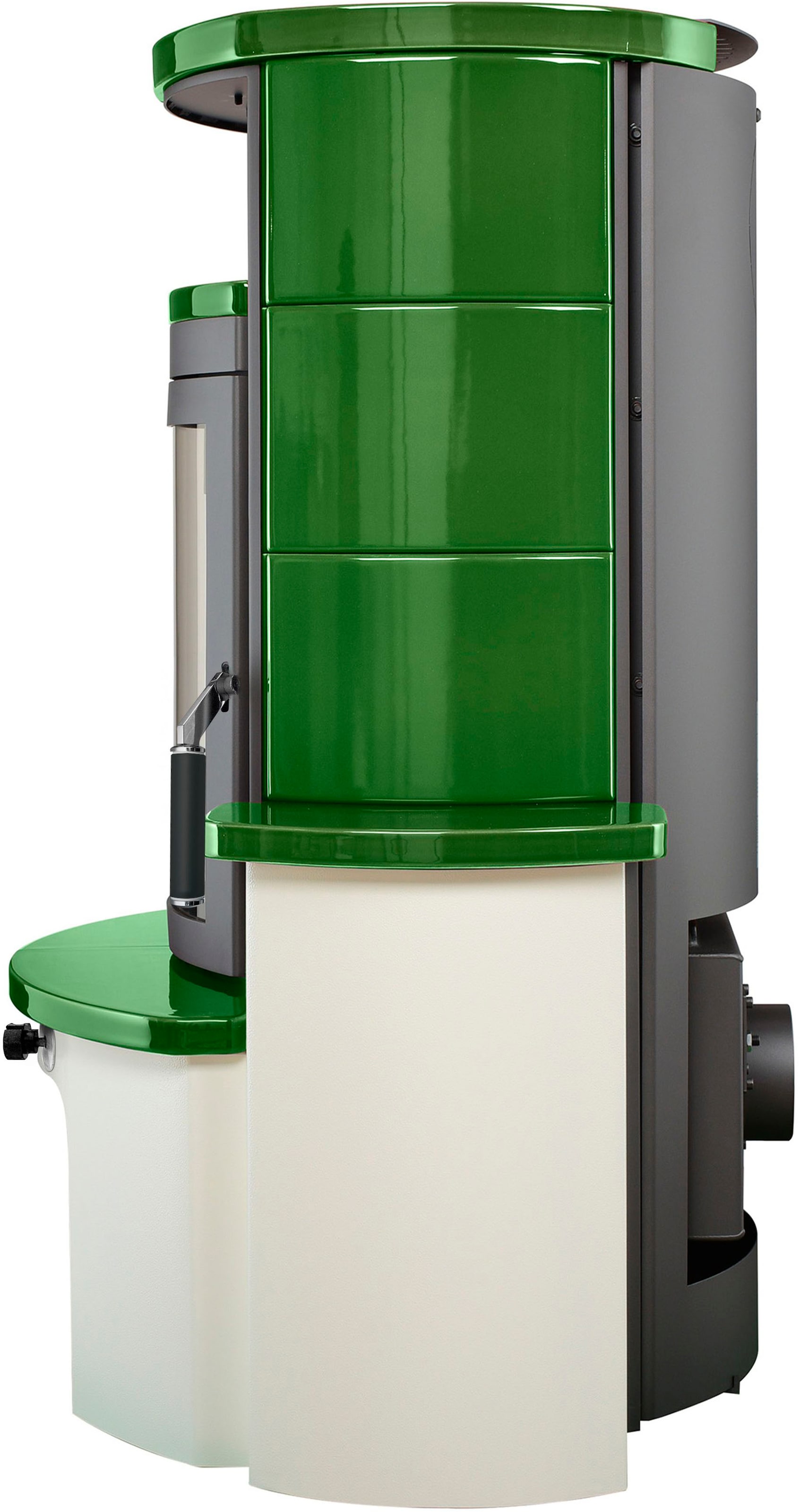 HARK Kaminofen »Avenso GT ECOplus 6 KW«, grün-glänzend, mit EcoPlus Filter
