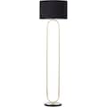 Guido Maria Kretschmer Home&Living Stehlampe »Zeria«, E27, 1 St., Stehleuchte mit Fuß aus Marmor, schwarzer Stoff-Schirm