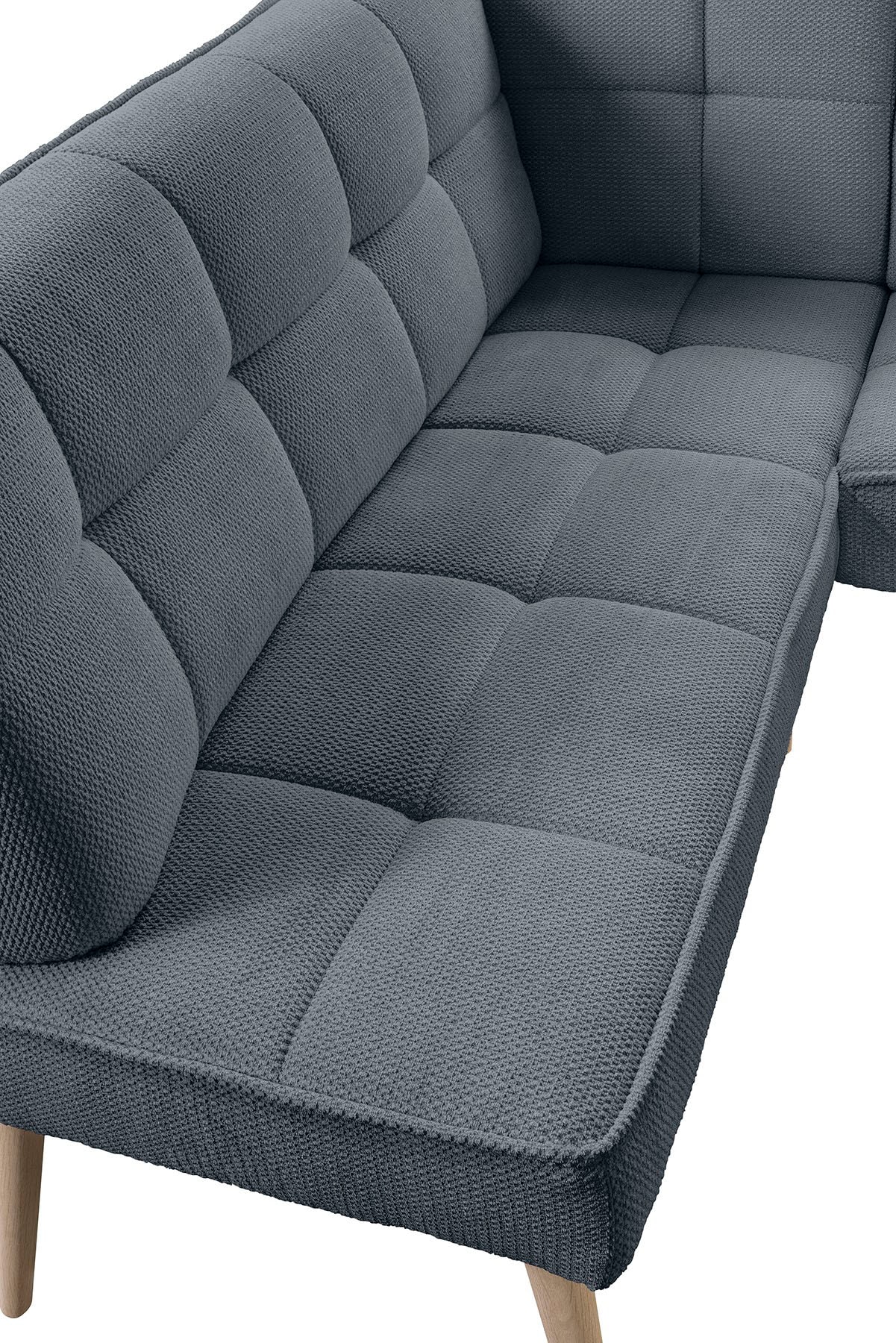 exxpo - sofa fashion Eckbank »Latte« moderne Sitz- und Rückensteppung, bequem und elegant, hoher Holzfuß