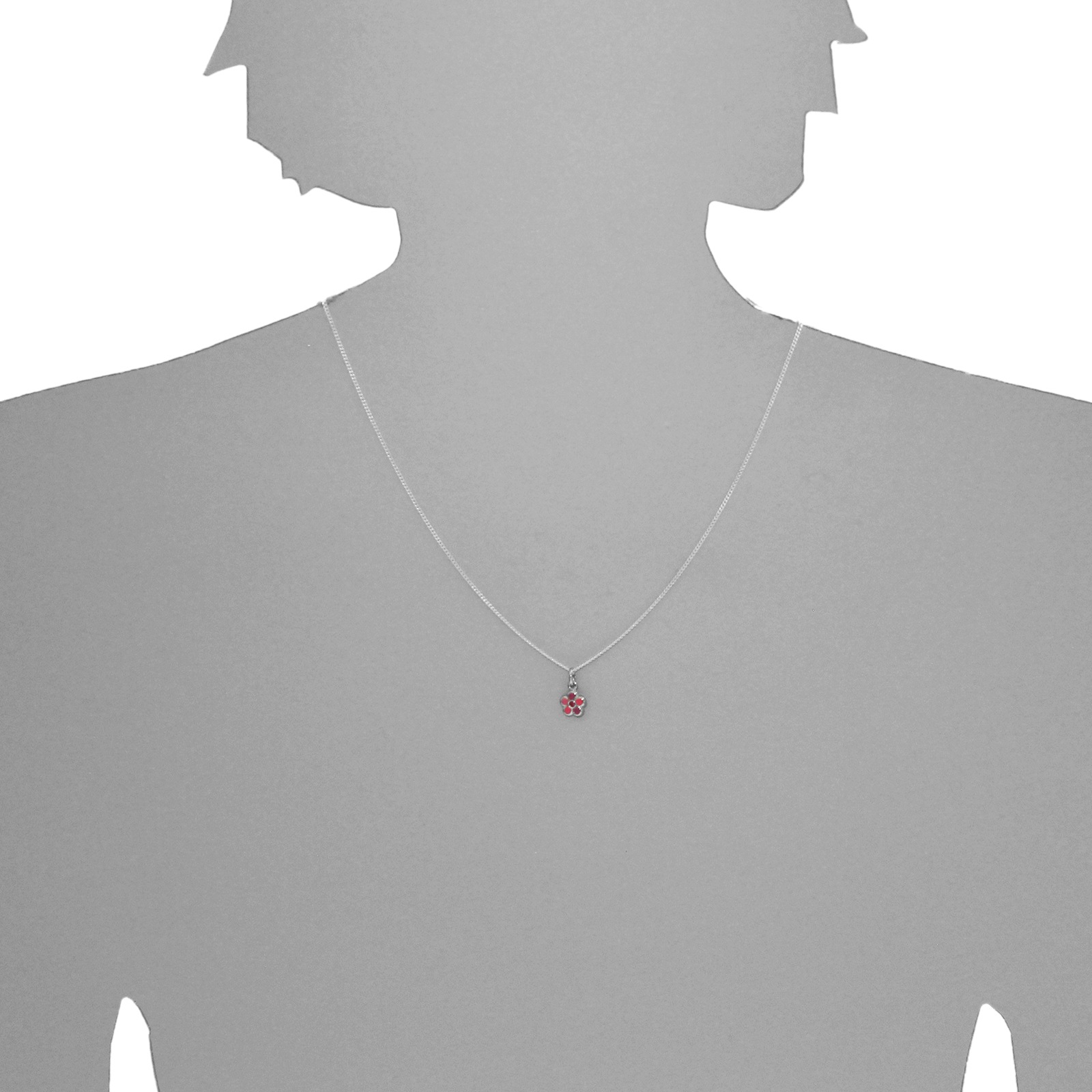 OSTSEE-SCHMUCK Kette mit Anhänger »- Blume - Silber 925/000 - Glas«