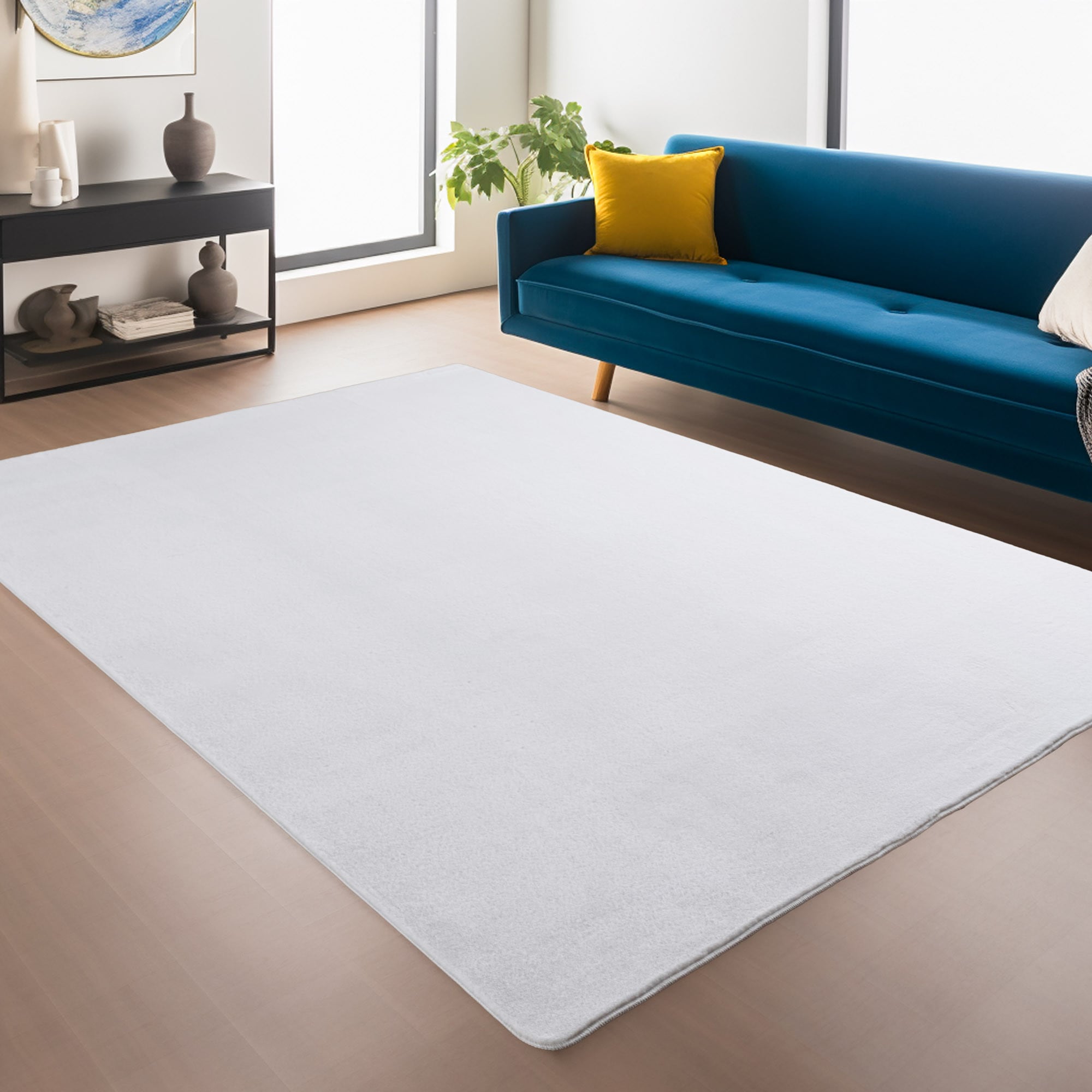 Ayyildiz Teppiche Teppich "JOY 1400, auch als Läufer und in Rund erhältlich" rechteckig 11 mm Höhe besonders weich, uni Kurzflor, Wohnzimmer, Kinderzimmer