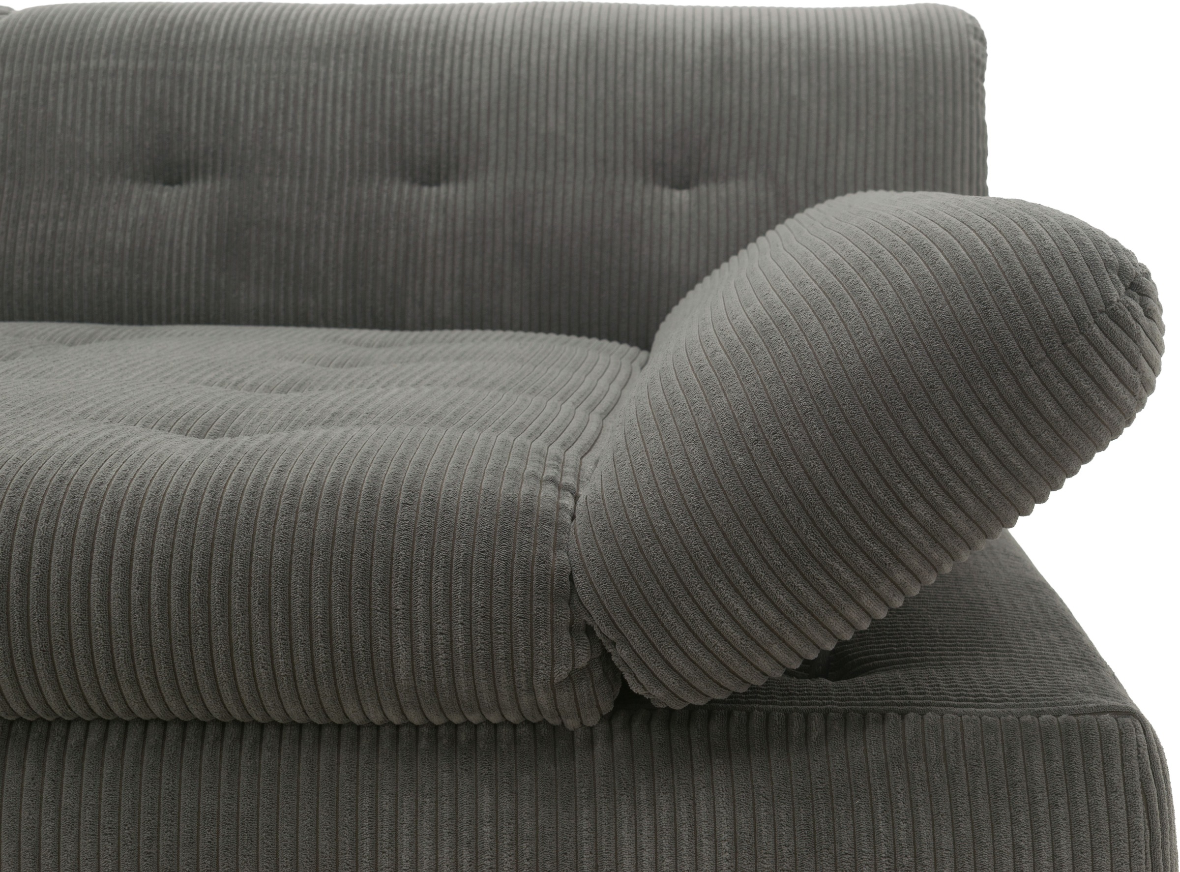 DOMO collection Ecksofa »100031 kompakte Stellmaße, komfortabel und bequem, L-Form«, wahlweise mit Bettfunktion und Armteilverstellung. Breite 234cm