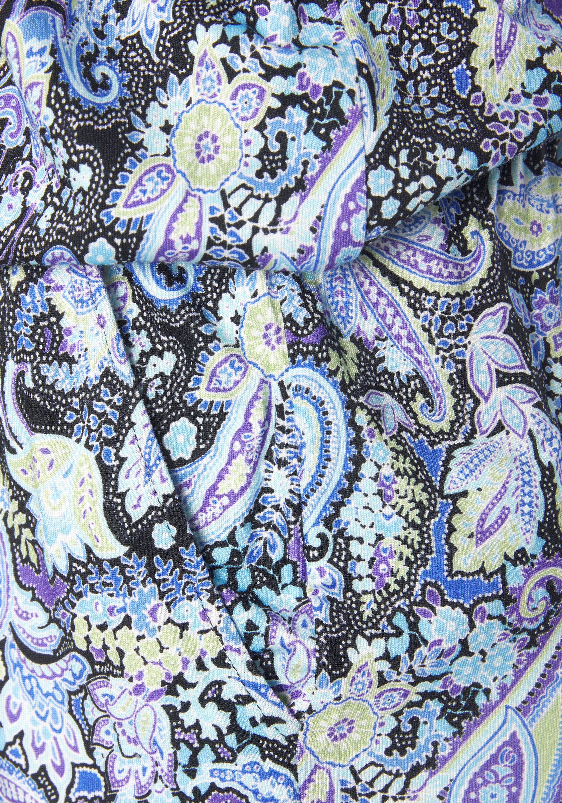LASCANA Bandeauoverall, mit Paisleydruck, kurzer Jumpsuit mit Taschen, schulterfrei