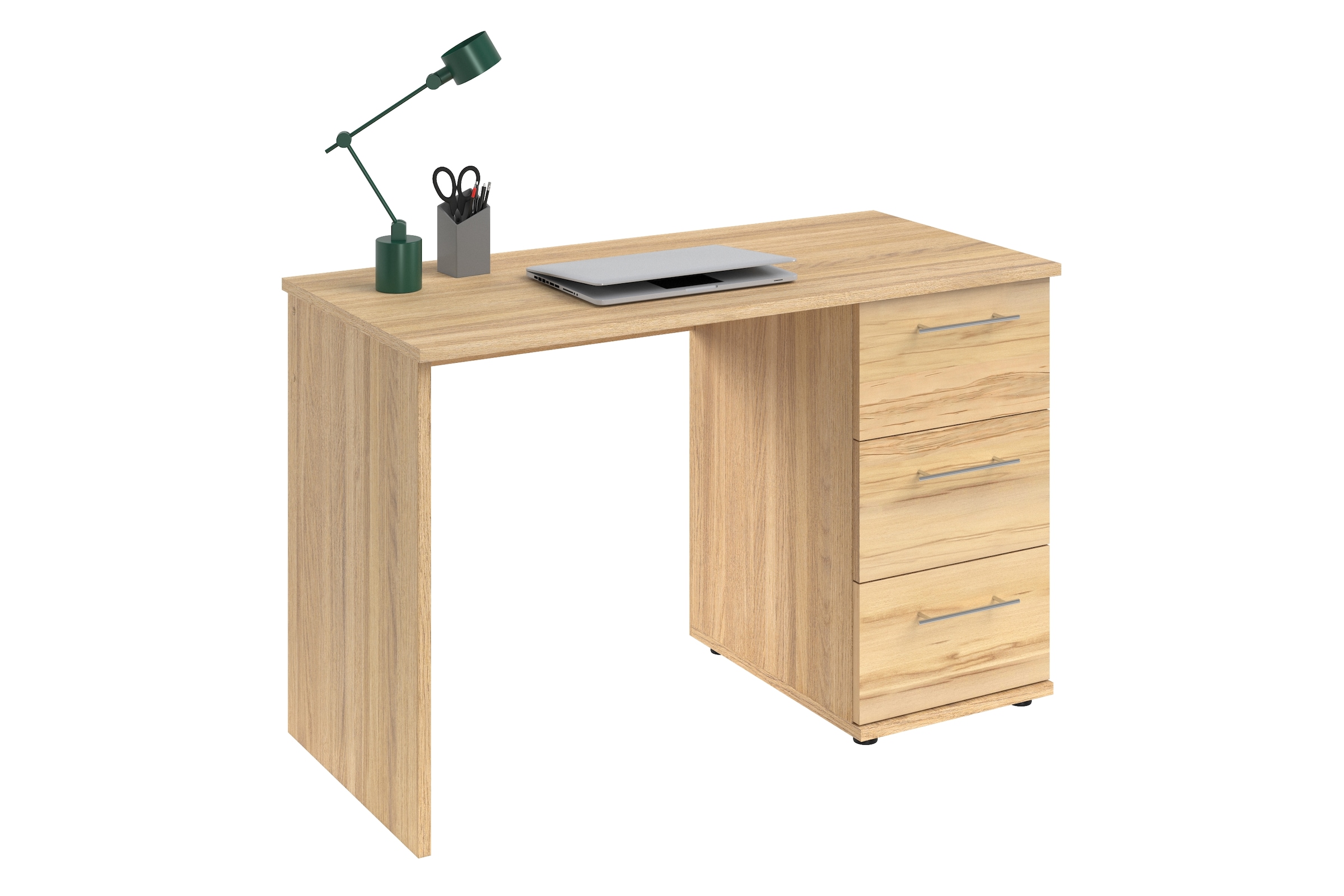 VOGL Möbelfabrik Schreibtisch »Tobi, optional mit Tastaturauszug,«, mit 3 Schubkästen, Breite 115 cm, Made in Germany