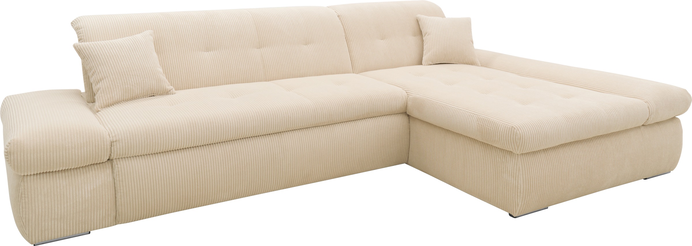 DOMO collection Ecksofa »Moric B/T/H 300/172/80 cm, auch in Cord, L-Form«, XXL-Format, wahlweise auch mit Bettfunktion und Armverstellung