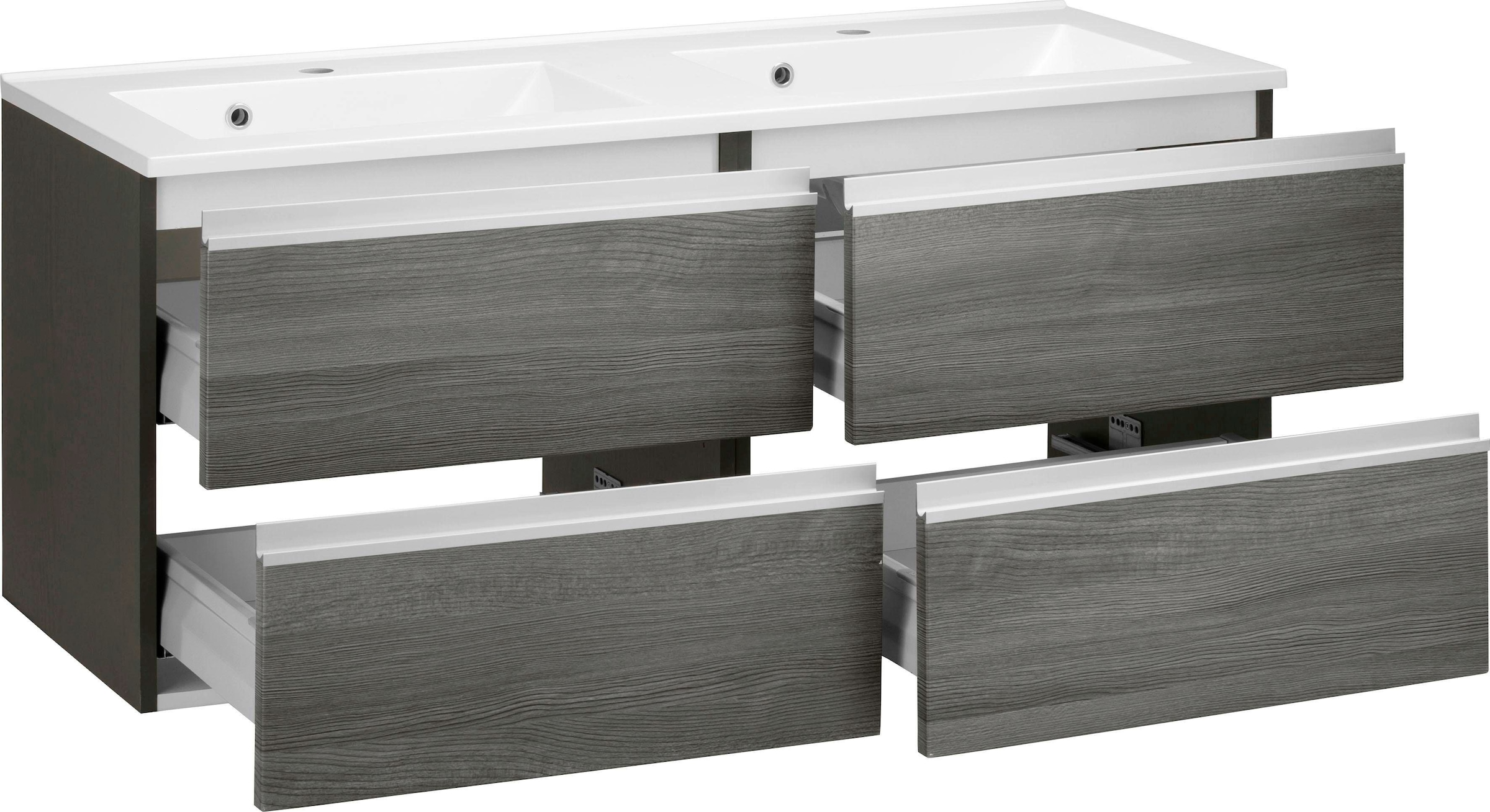welltime Waschbeckenunterschrank »Ohio«, Badmöbel, Waschtisch inkl. Waschbecken, Breite 120 cm