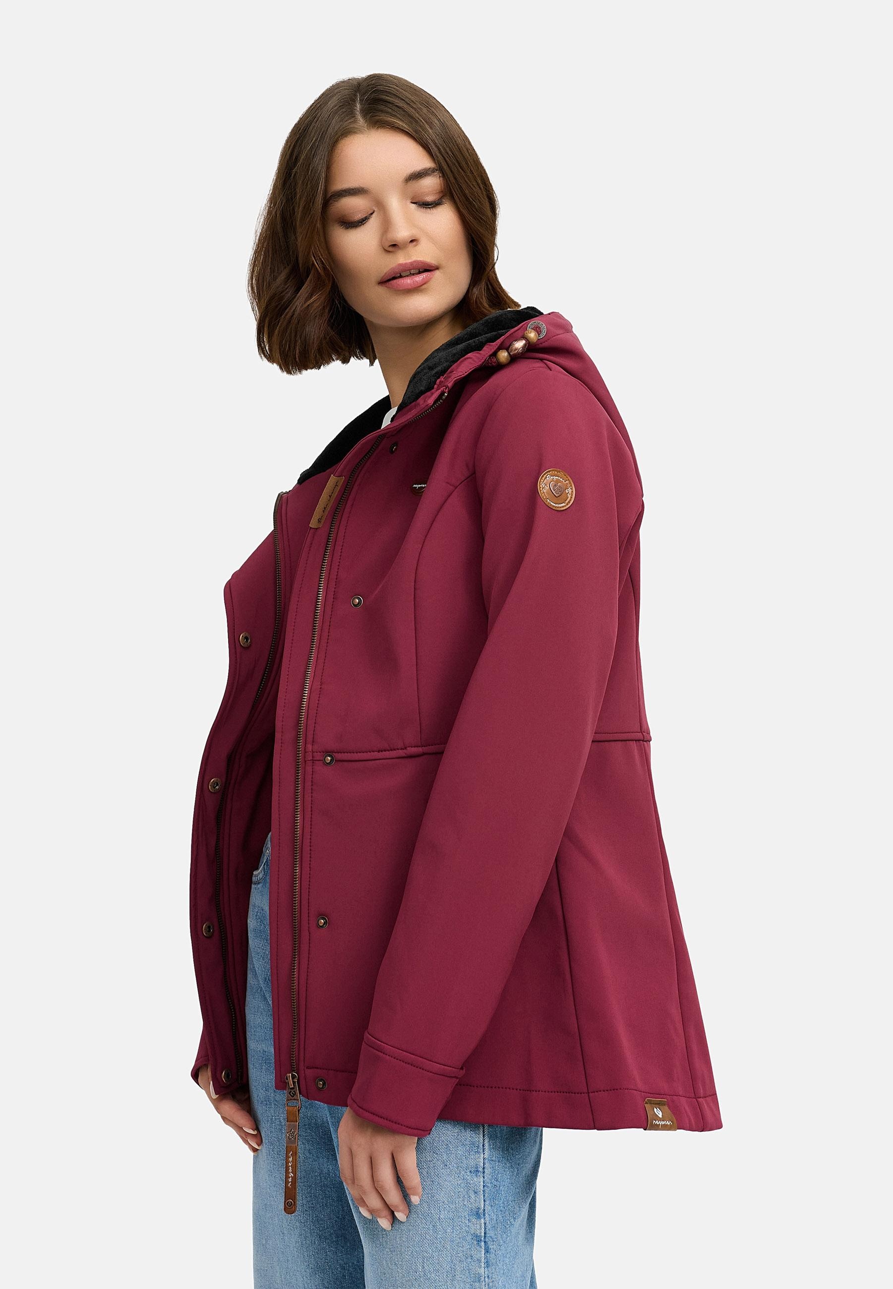 Ragwear Softshelljacke »Softshelljacke Yba« mit Kapuze sportliche Damen Outdoorjacke mit Kapuze