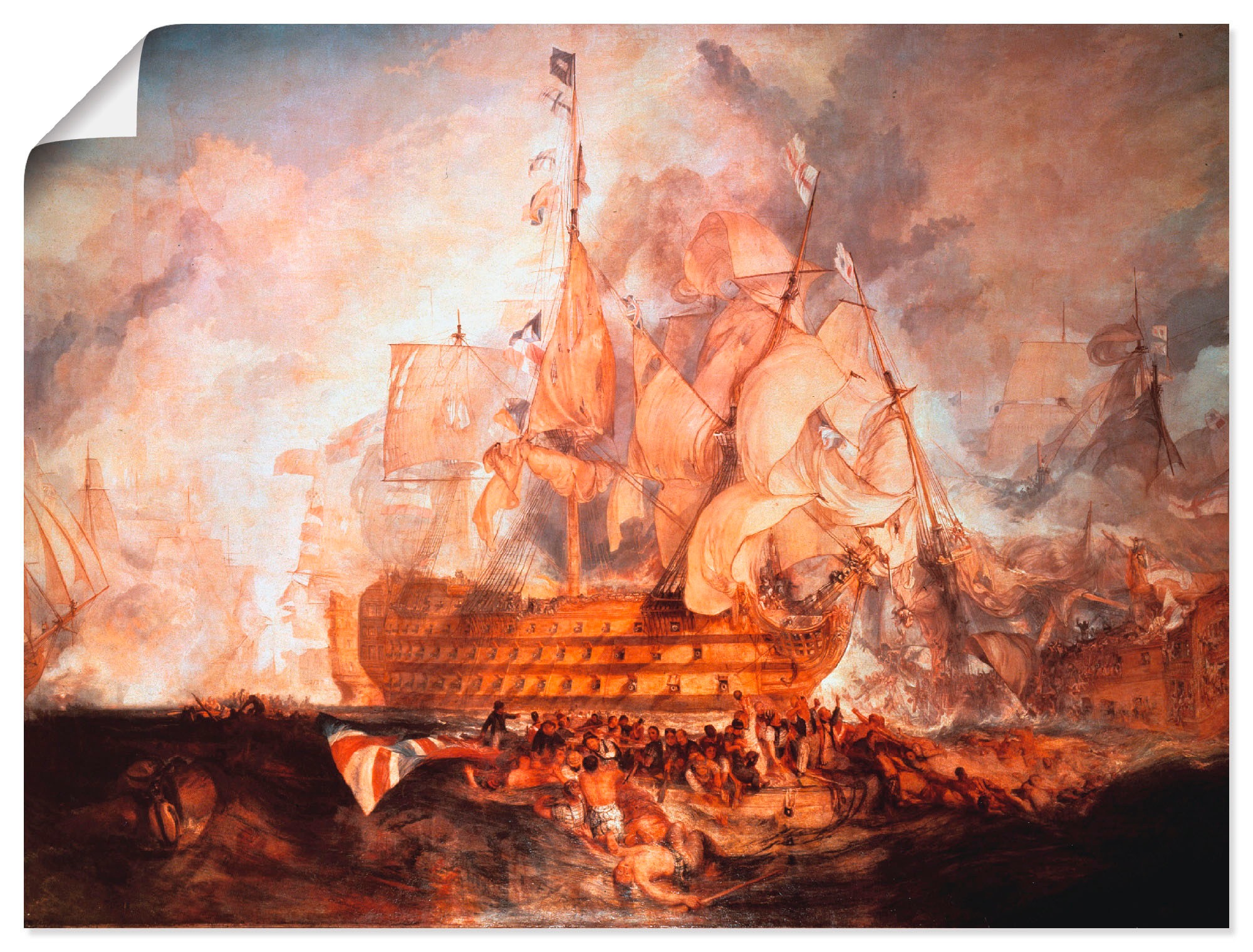 Artland Kunstdruck »Schlacht bei Trafalgar«, Boote & Schiffe, (1 St.), als Leinwandbild, Wandaufkleber oder Poster in versch. Größen