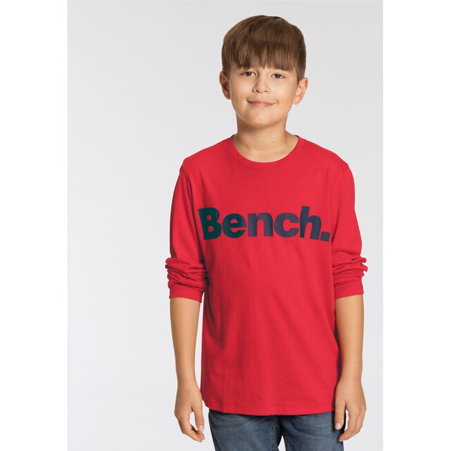 in ♕ »Basic«, bei melierter Langarmshirt Bench. Optik