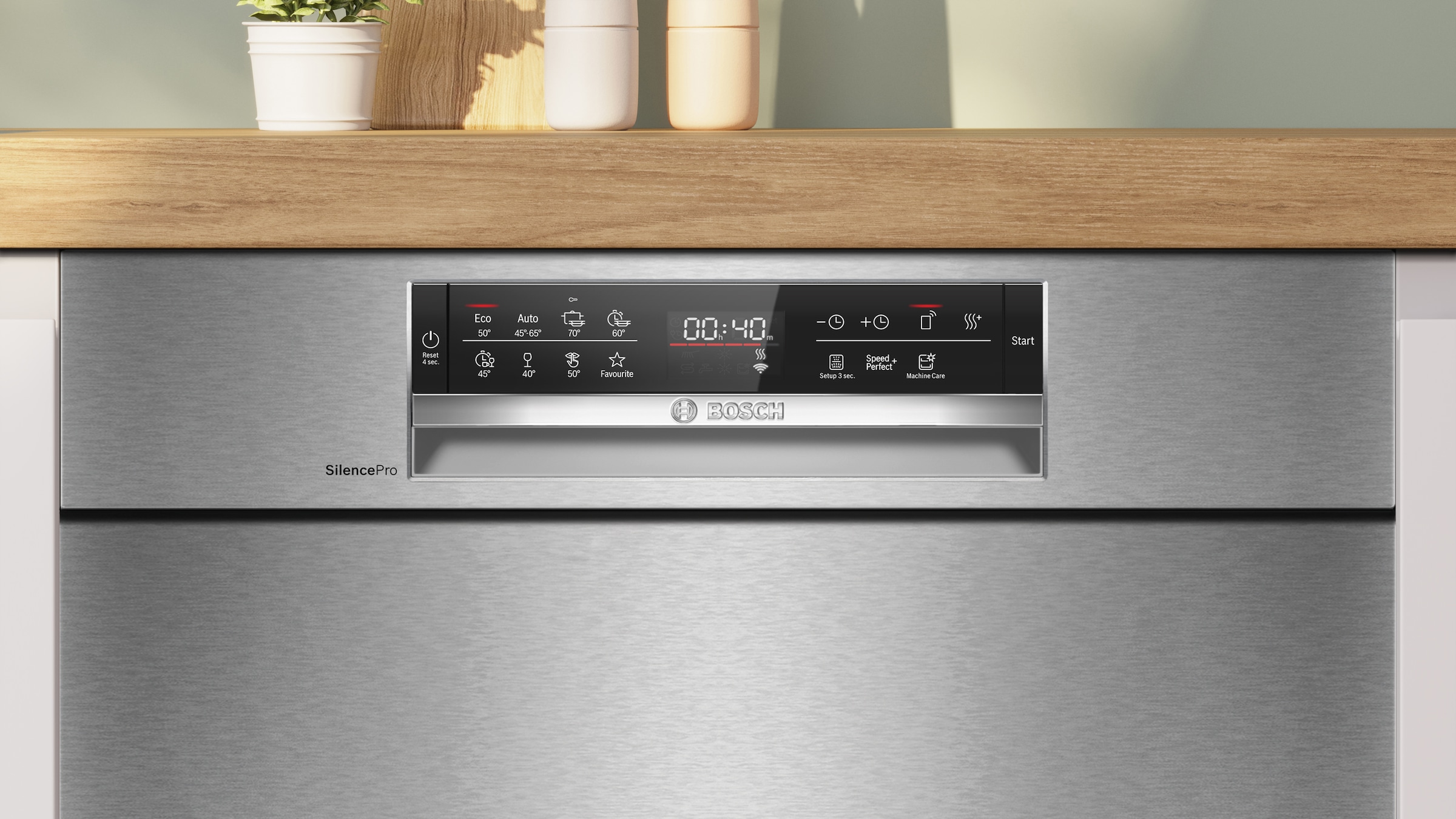 BOSCH Unterbaugeschirrspüler Serie 6 »SMU6ECS18E« 14 tlg. Maßgedecke Optimiertes Trocknen durch automatische Türöffnung und extrem leise